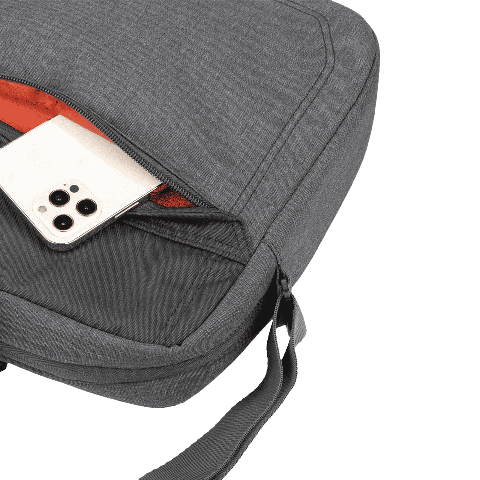 TUCANO Hop Recycled Plastic Laptop Sling Bag for 13 & 14 Inch Laptop (Trolley Strap, Anthracite)_6