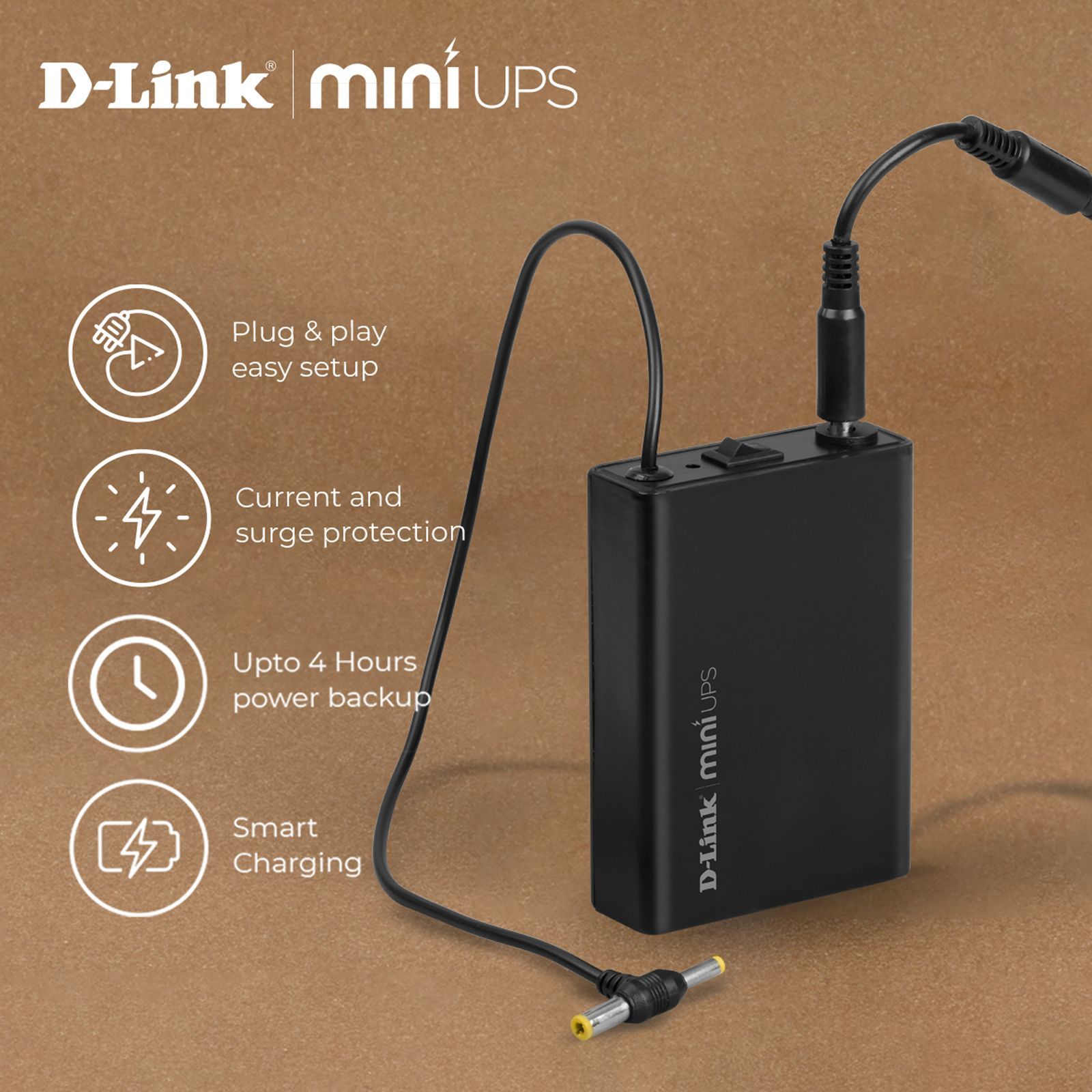 D-Link 12V Mini UPS (Portable, DPS-FU1211, Black)_5
