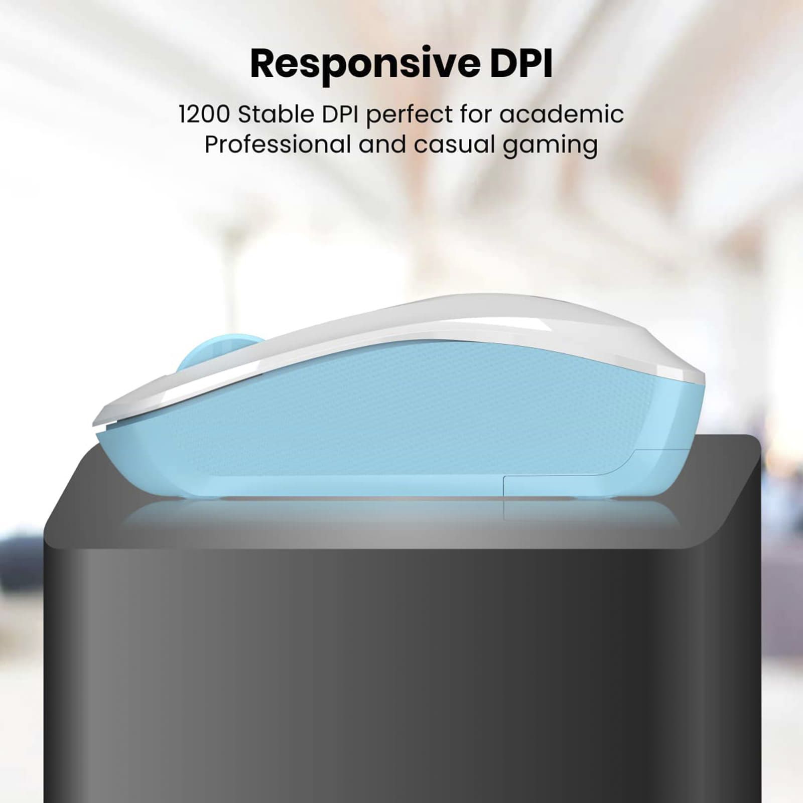 PORTRONICS Toad 25 Wireless Optical Performance Mouse (1200 DPI, Optimum Tracking, White)_4