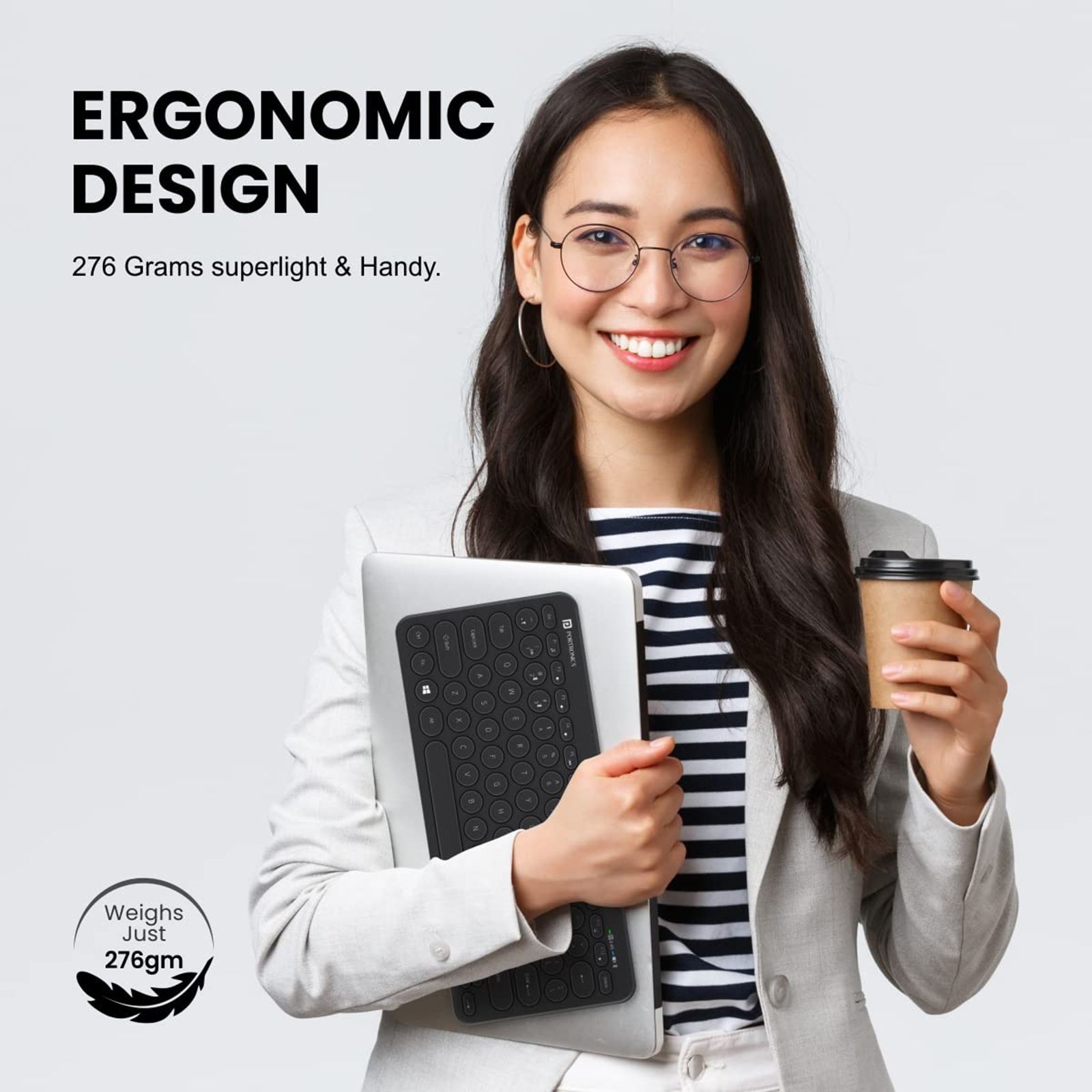 PORTRONICS Bubble Bluetooth 5.0 & 2.4GHz Wireless Keyboard with Multi Device Connectivity (2-Way Connection, Black) PORTRONICS Bubble Bluetooth 5.0 & 2.4GHz Wireless Keyboard with Multi Device Connectivity (2-Way Connection, Black)_7