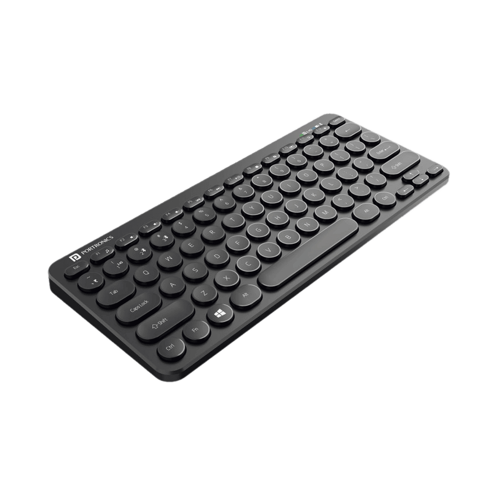 PORTRONICS Bubble Bluetooth 5.0 & 2.4GHz Wireless Keyboard with Multi Device Connectivity (2-Way Connection, Black) PORTRONICS Bubble Bluetooth 5.0 & 2.4GHz Wireless Keyboard with Multi Device Connectivity (2-Way Connection, Black)_10