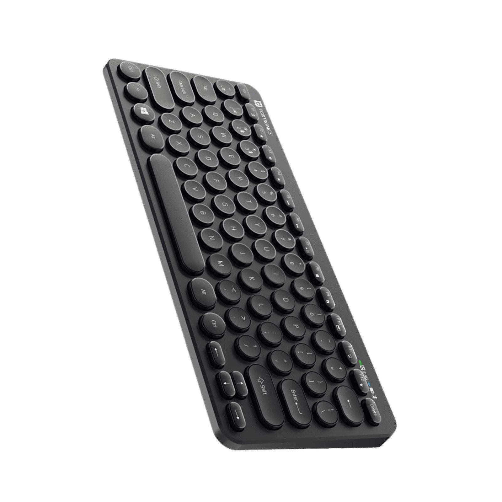 PORTRONICS Bubble Bluetooth 5.0 & 2.4GHz Wireless Keyboard with Multi Device Connectivity (2-Way Connection, Black) PORTRONICS Bubble Bluetooth 5.0 & 2.4GHz Wireless Keyboard with Multi Device Connectivity (2-Way Connection, Black)_11