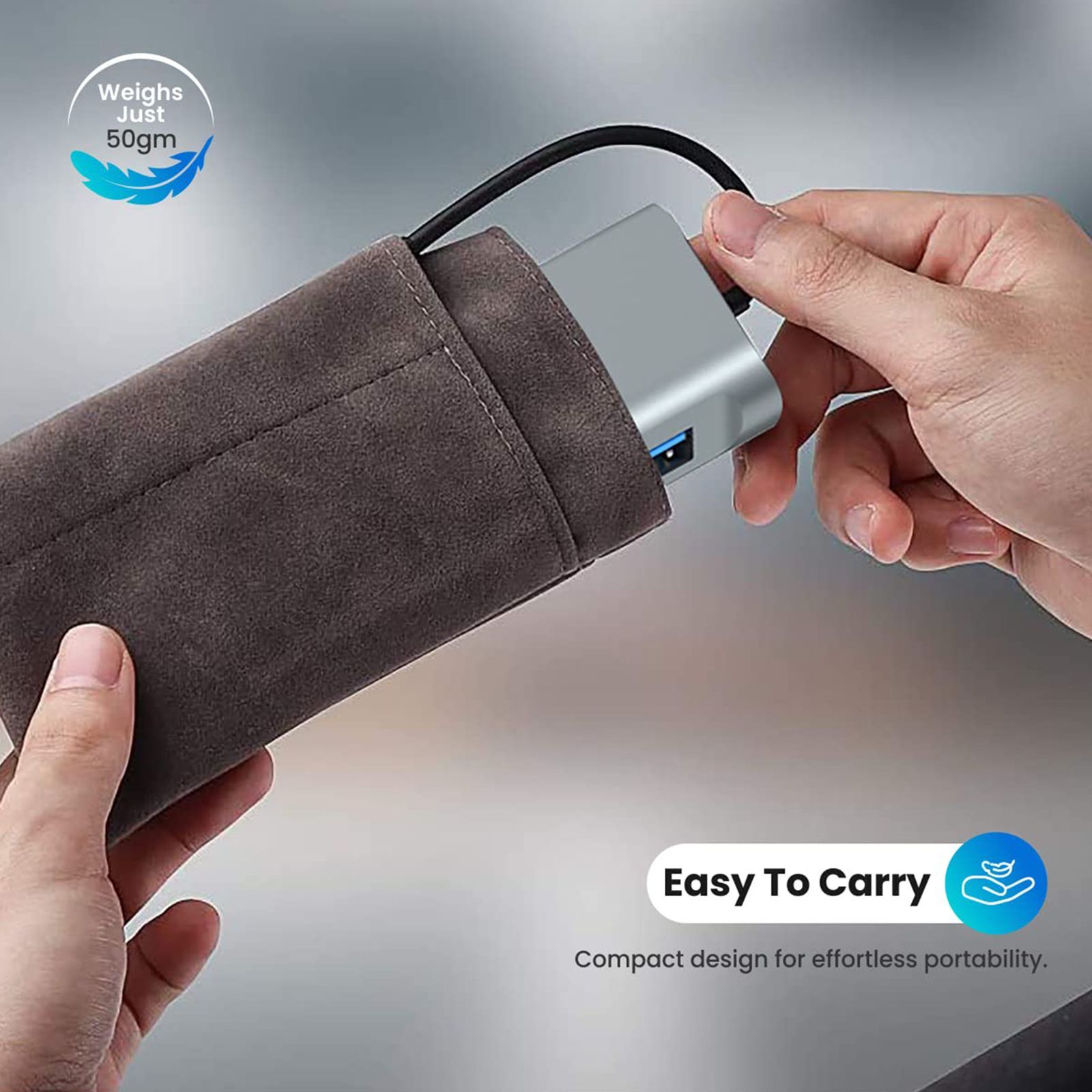 PORTRONICS Mport 11C 11-in-1 USB Type C to USB Type C, USB 3.0 Type A, LAN Port, 3.5mm Stereo, SD Card Slot, TF Card, VGA Port, HDMI Multi-Port Hub (Up to 10 Gbps Data Transfer, Grey)_5