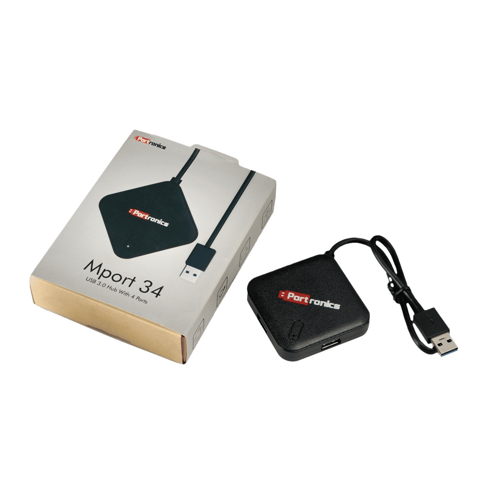 PORTRONICS Mport 34 USB 3.0 Type A to USB 3.0 Type A USB Hub (Up to 5 Gbps Data Transfer, Black) PORTRONICS Mport 34 USB 3.0 Type A to USB 3.0 Type A USB Hub (Up to 5 Gbps Data Transfer, Black)_5