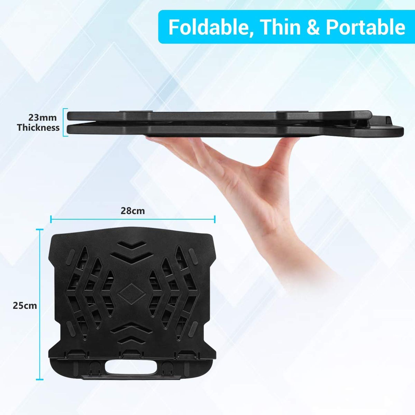 PORTRONICS My Buddy Hexa 22 Stand For 15 Inch Laptops (360-Degree View, POR 1157, Black)_6