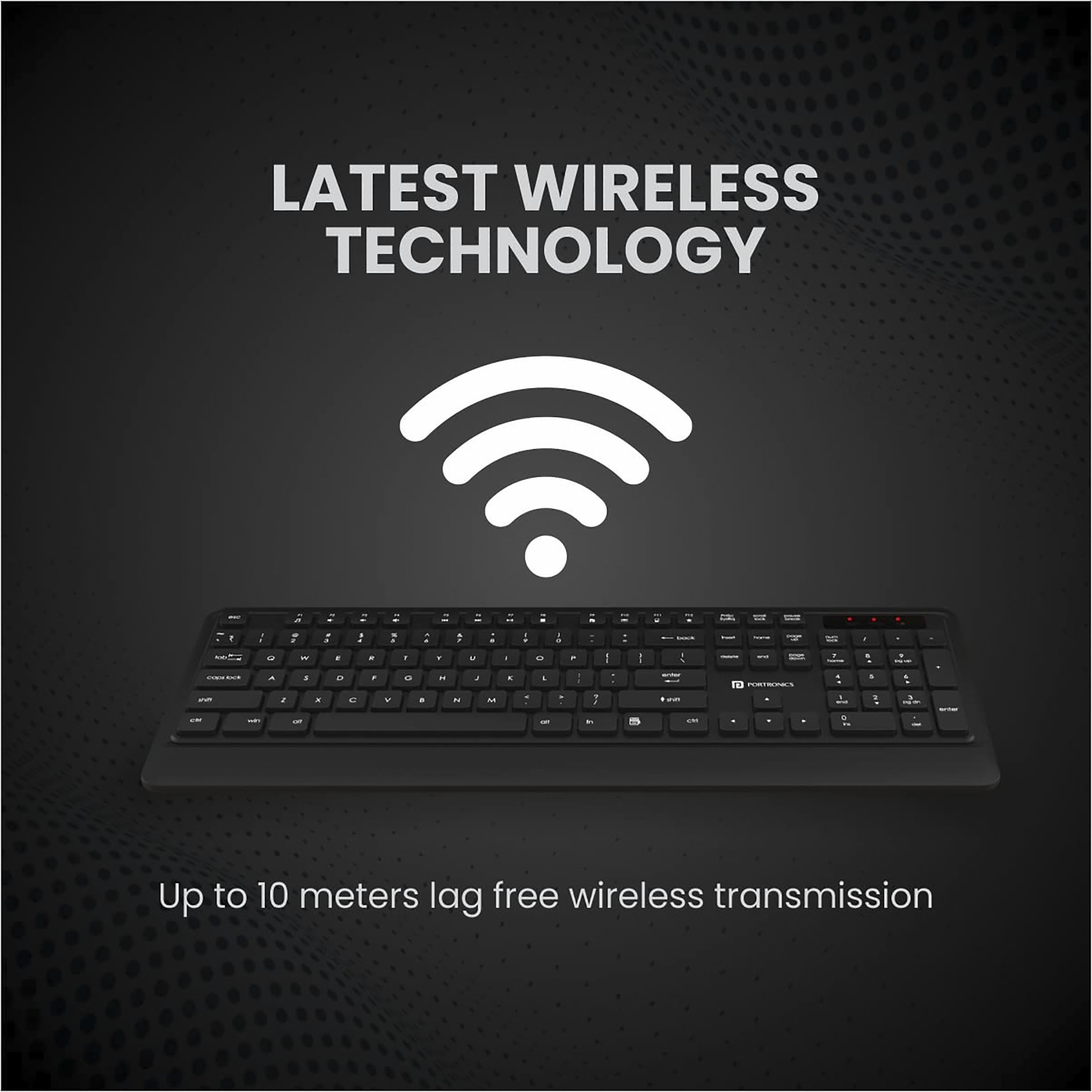 PORTRONICS Key 5 Wireless Keyboard & Mouse Combo (Silent Key Function, Z Black)_4