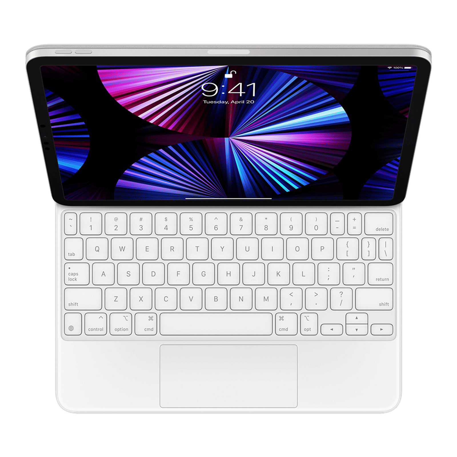 Apple Magic Bluetooth Keyboard for iPad Pro 11 Inch (1st, 2nd, 3rd & 4th Gen), iPad Air (4th & 5th Gen) with Touchpad (Multi Touch Gestures, White)_2