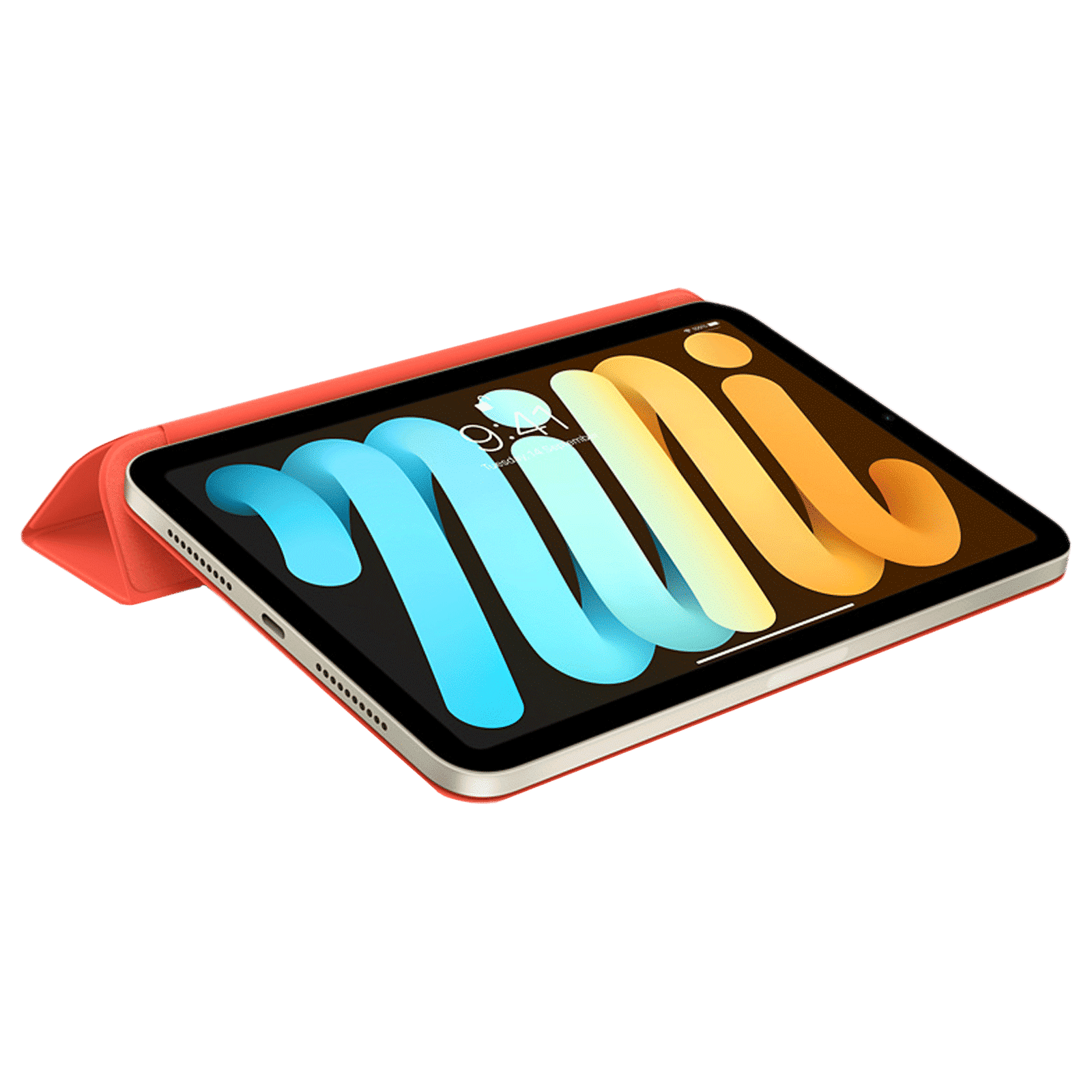 Apple Smart Folio Case for Apple iPad Mini (6th Gen) 8.3 Inch (Magnetic Attachments, Electric Orange) Apple Smart Folio Case for Apple iPad Mini (6th Gen) 8.3 Inch (Magnetic Attachments, Electric Orange)_3