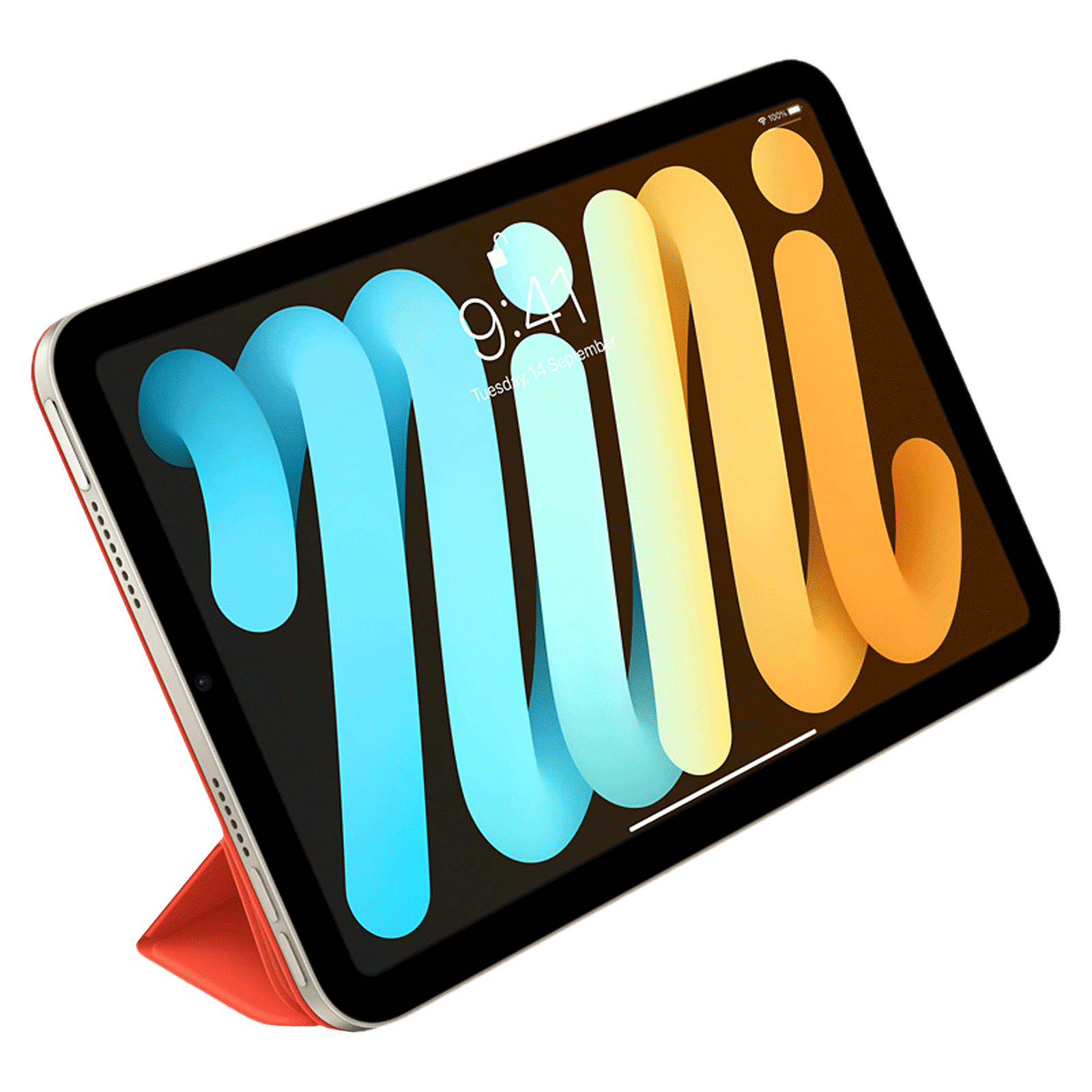 Apple Smart Folio Case for Apple iPad Mini (6th Gen) 8.3 Inch (Magnetic Attachments, Electric Orange) Apple Smart Folio Case for Apple iPad Mini (6th Gen) 8.3 Inch (Magnetic Attachments, Electric Orange)_4