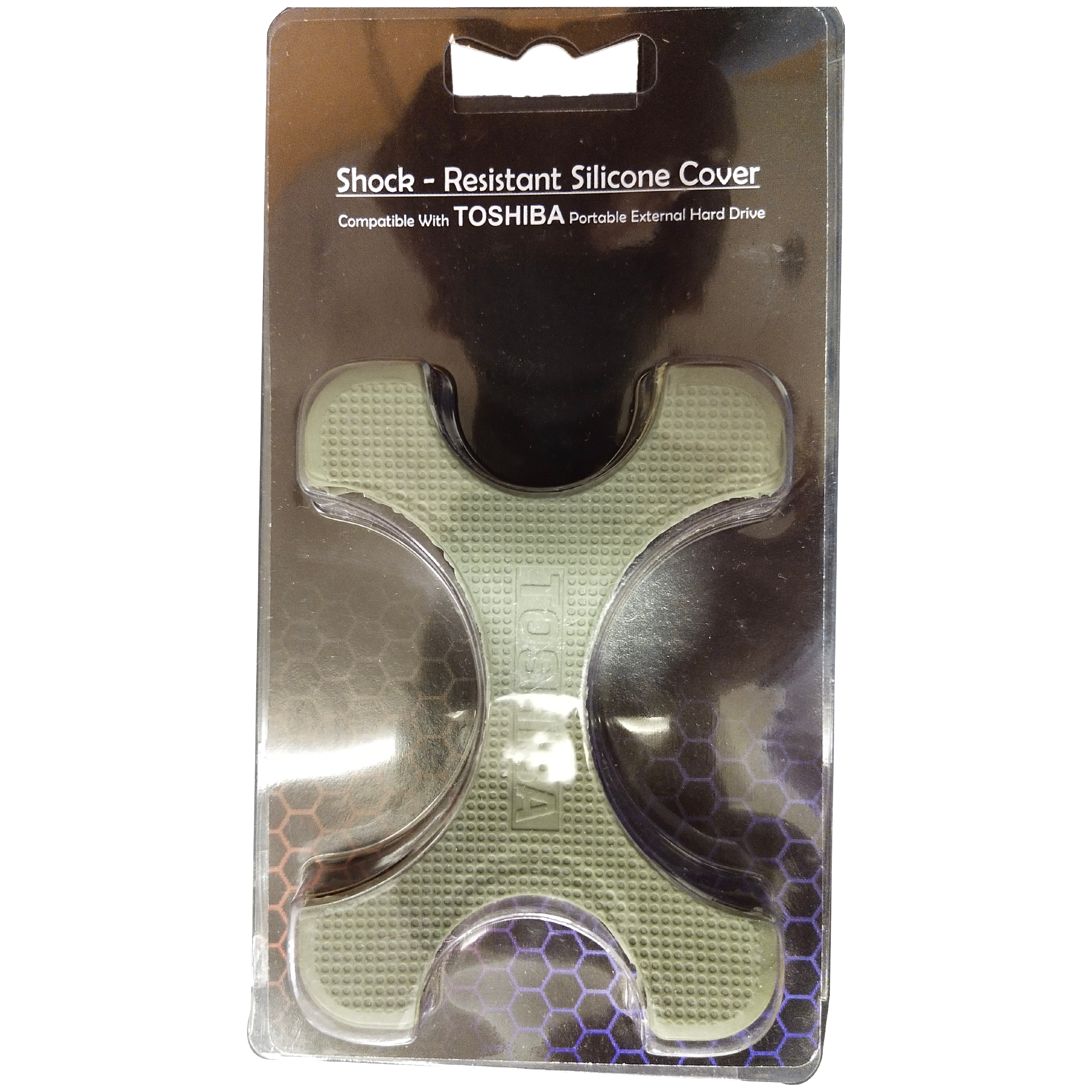 TOSHIBA TOS X Silicone Back Case For Canvio External Hard Drive (Shock Resistant, Beige)_1