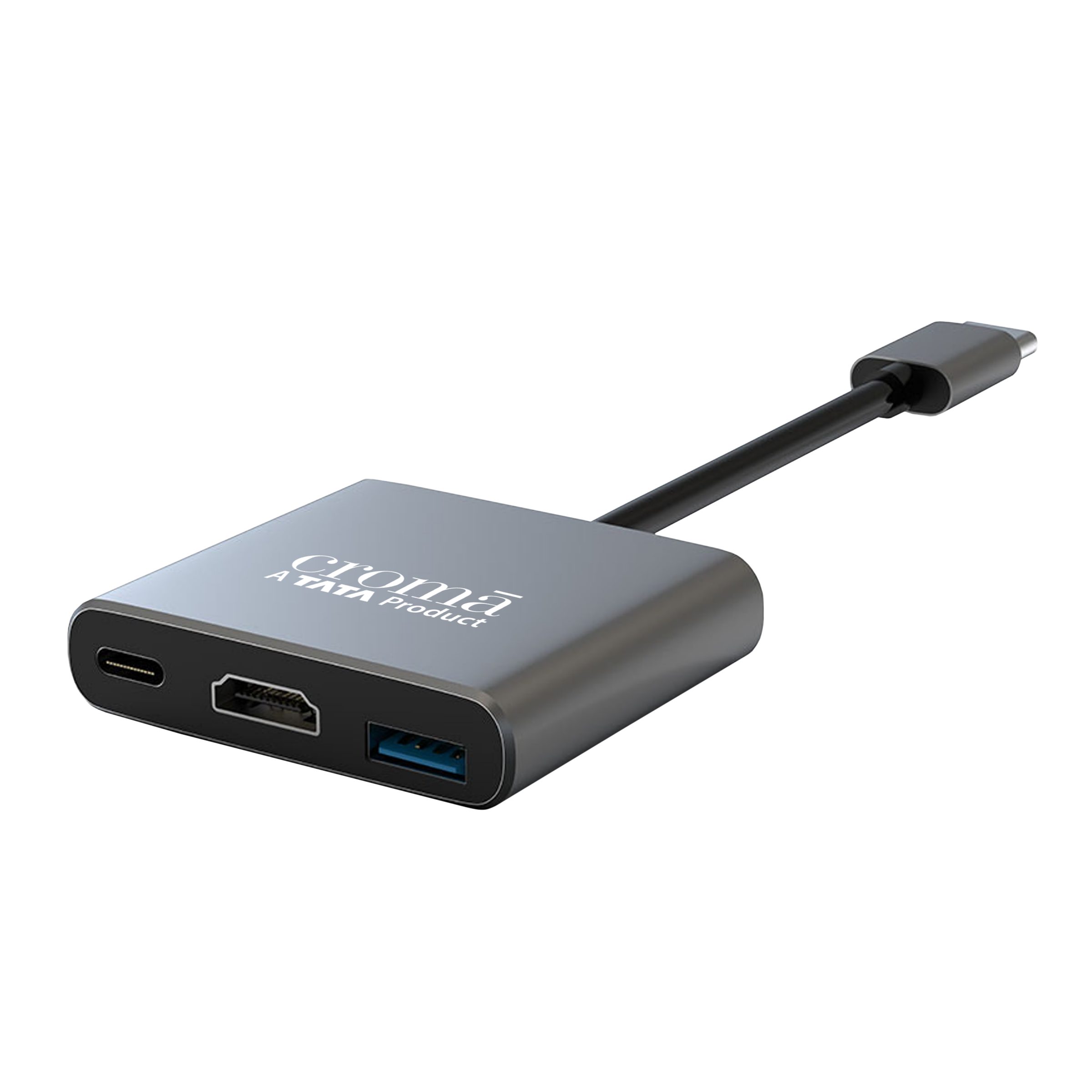 Croma USB 3.0 Type C to USB 3.0 Type C, USB 3.0 Type A, HDMI Type A Multi-Port Hub (5 Gbps Data Transfer Rate, Grey) Croma USB 3.0 Type C to USB 3.0 Type C, USB 3.0 Type A, HDMI Type A Multi-Port Hub (5 Gbps Data Transfer Rate, Grey)_5