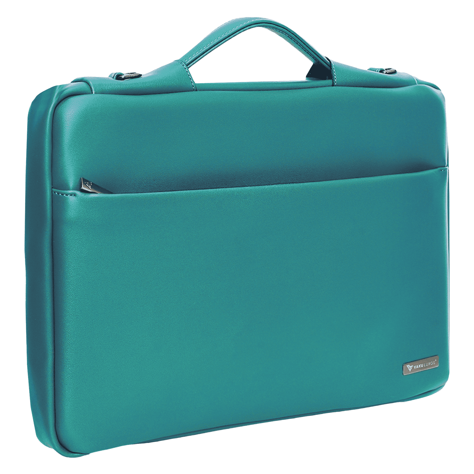 Dr. Vaku DA VALENCIA Vegan Leather Laptop Sleeve for 15.6 Inch Laptop (Water Resistant, Sea Green)_4