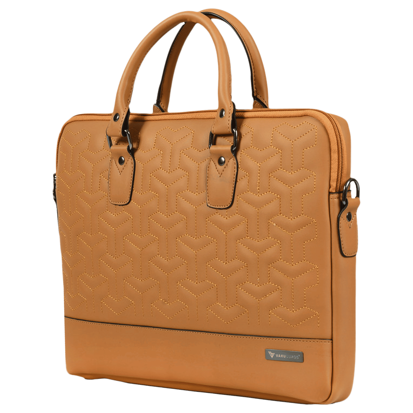 Dr. Vaku Ramona Vegan Leather Laptop Sling Bag for 15 Inch Laptop (Water Resistant, Mustard)_5