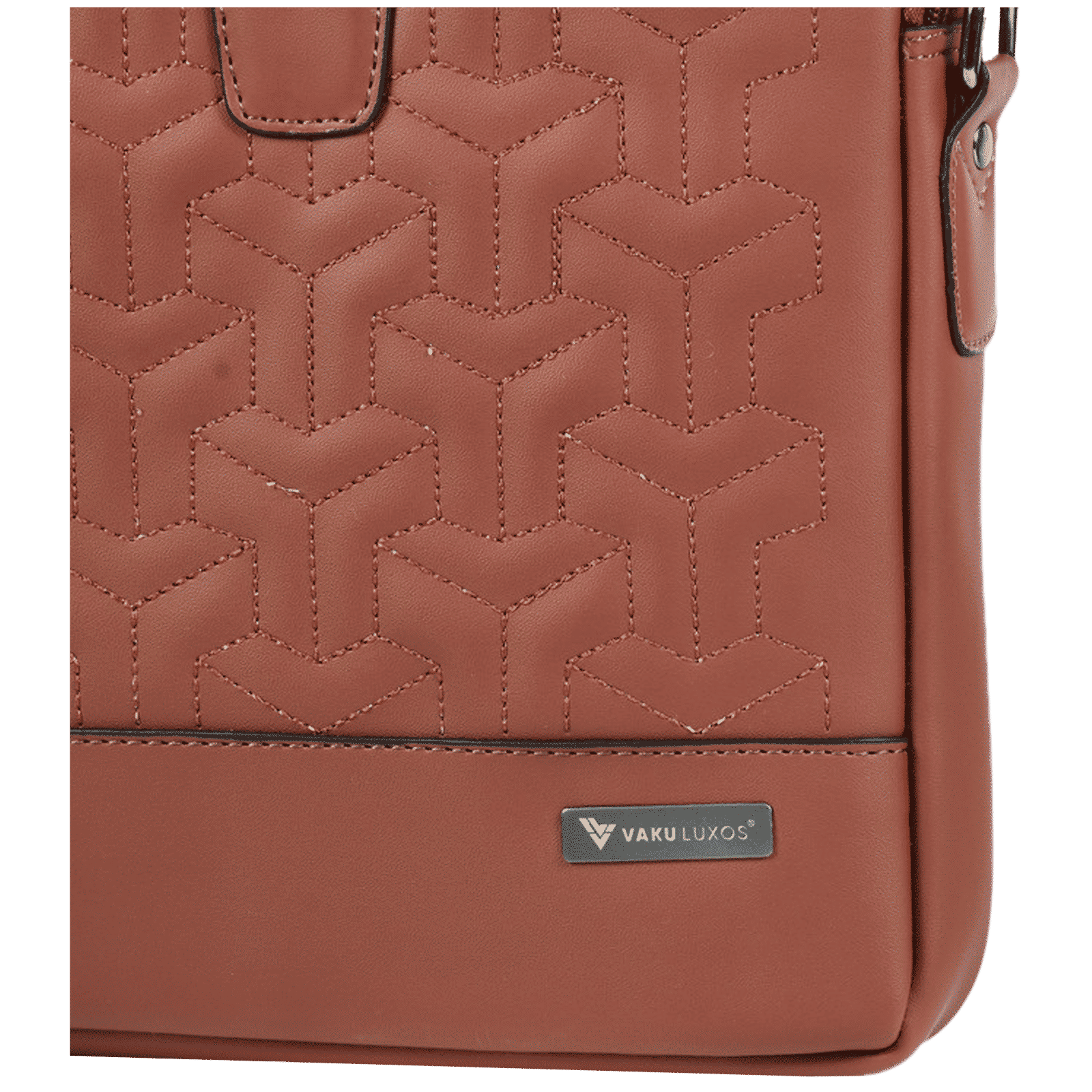 Dr. Vaku Ramona Vegan Leather Laptop Sling Bag for 15 Inch Laptop (Water Resistant, Tan Brown)_4