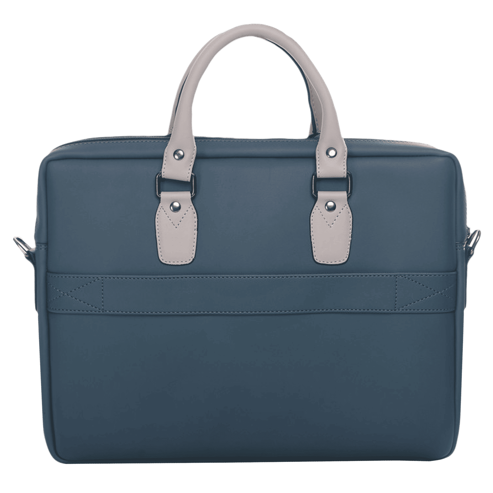 Dr. Vaku MILAN Stripey Vegan Leather Laptop Sling Bag for 13 & 14 Inch Laptop (Water Resistant, Blue/Black)_5