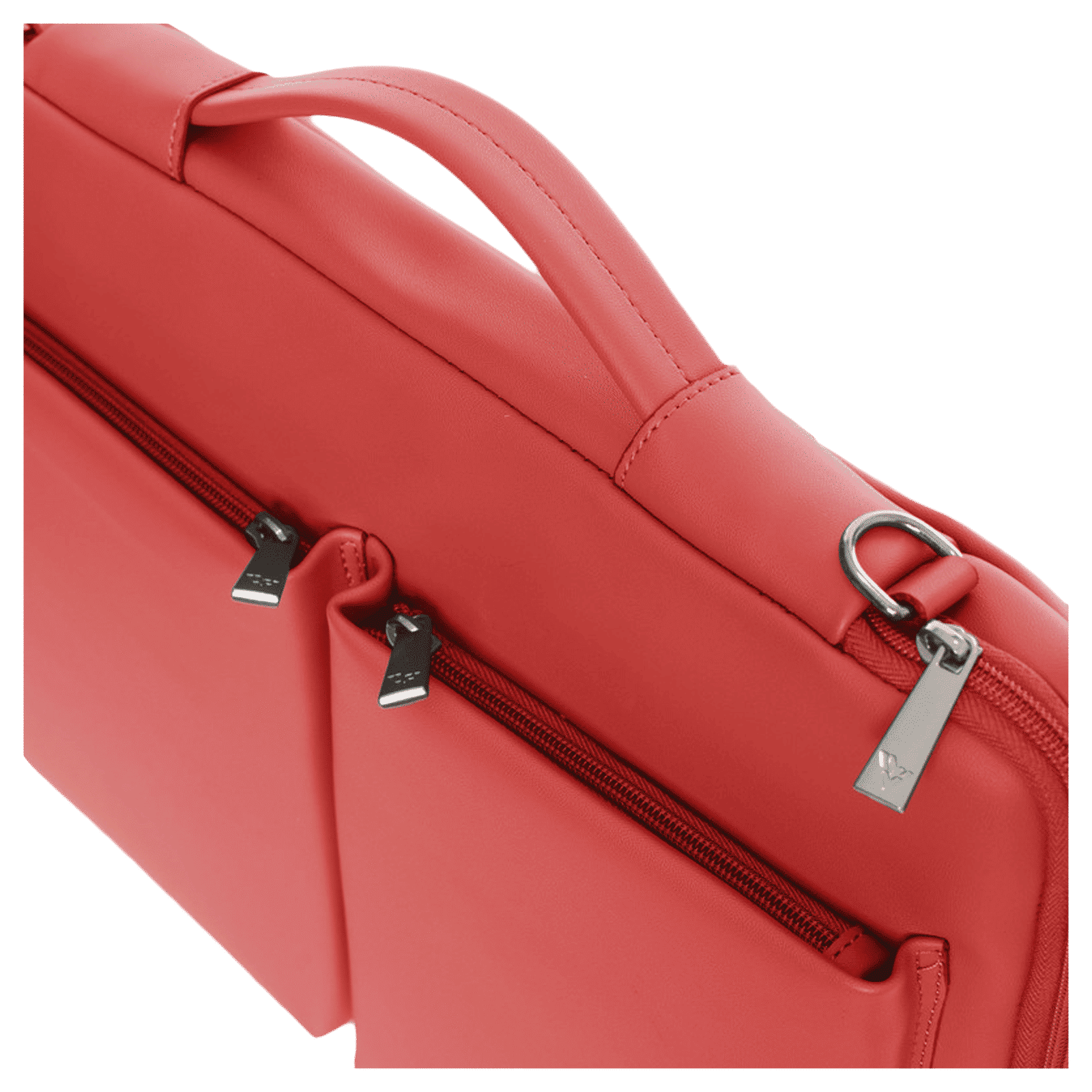 Dr. Vaku Mestella Polyurethane Leather Laptop Sling Bag for 14 Inch Laptop (Water Resistant, Red)_3
