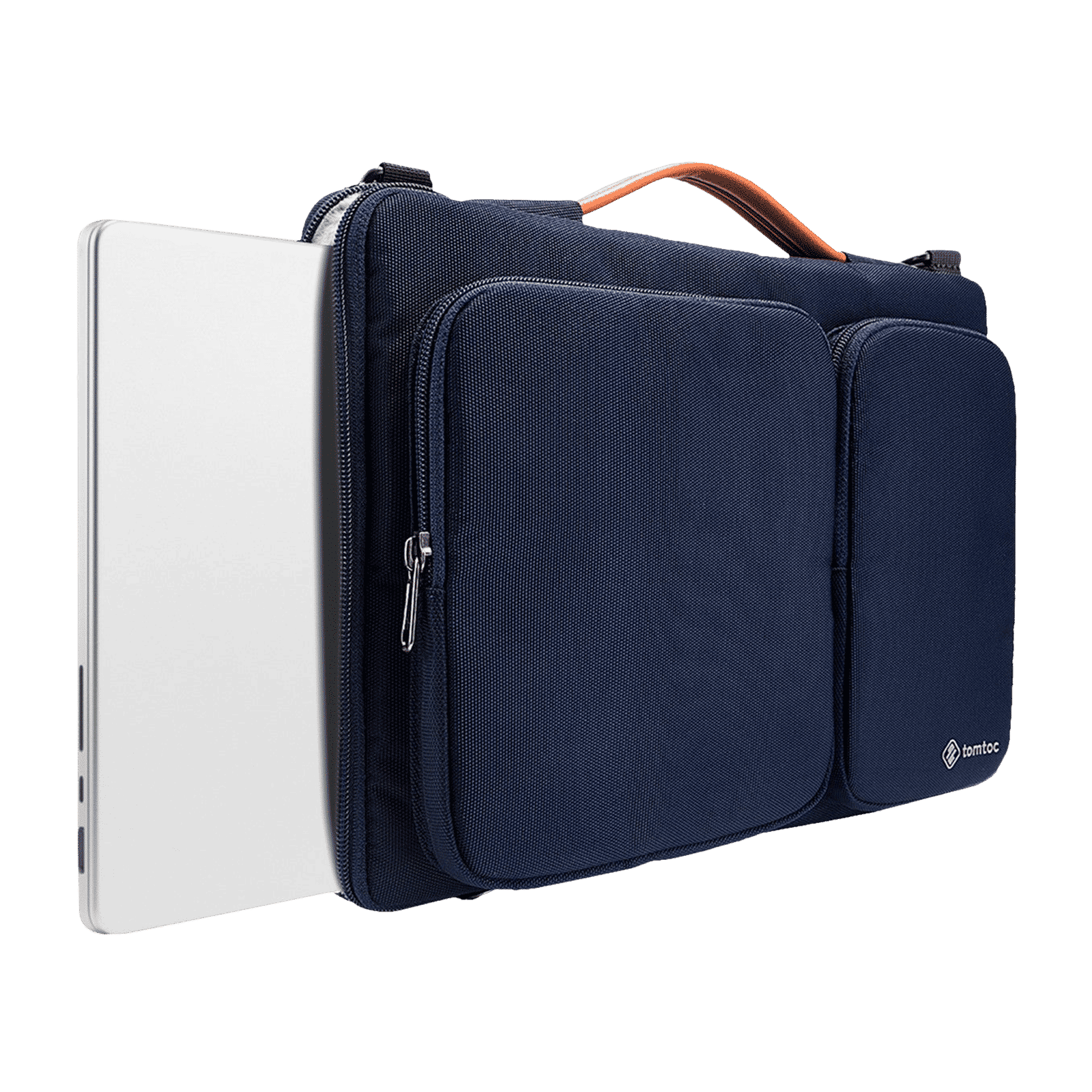 tomtoc Defender Fabric Laptop Sling Bag for 15.6 Inch Laptop (Water Resistant, Navy Blue)_10