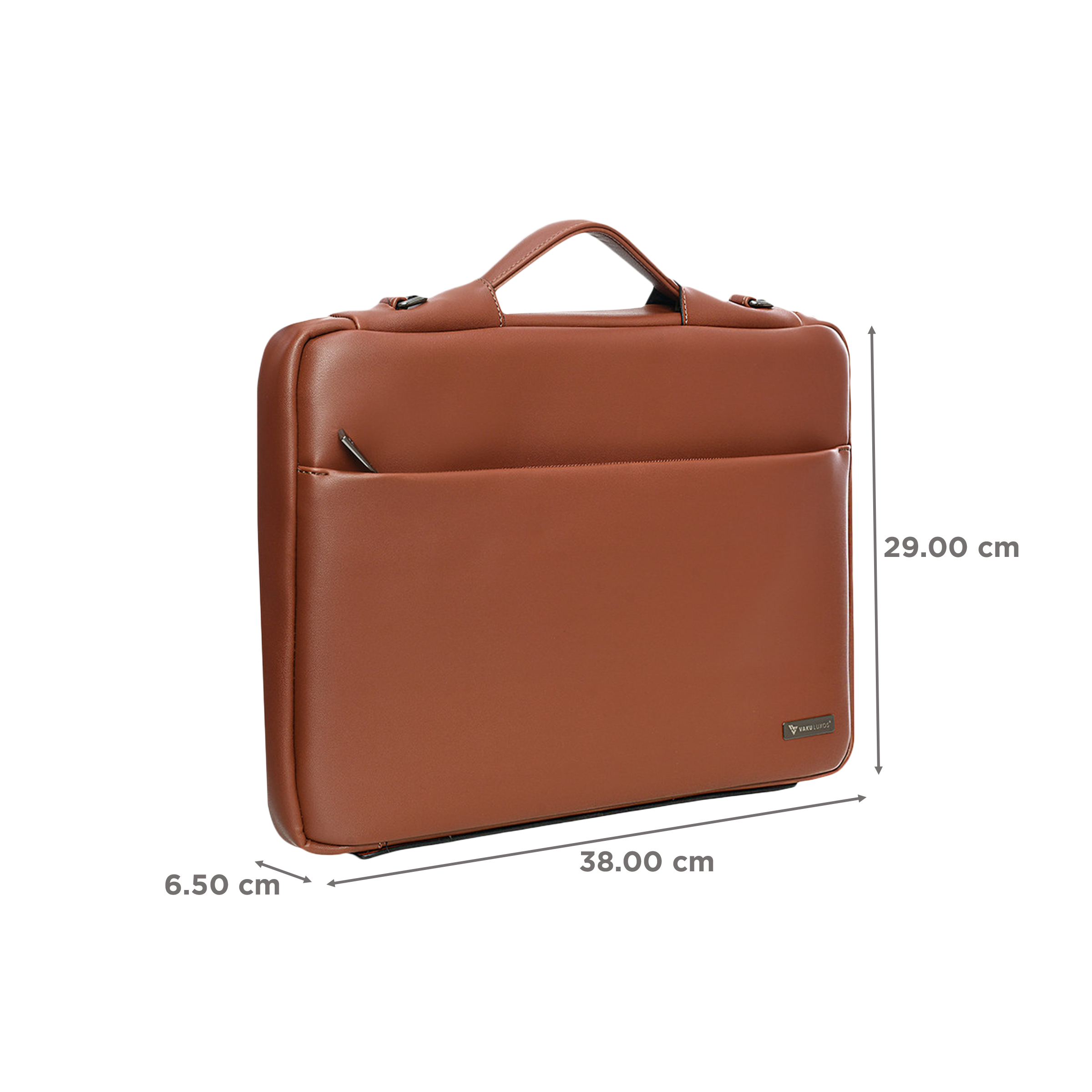 Dr. Vaku DA VALENCIA Vegan Leather Laptop Sleeve for 15.6 Inch Laptop (Water Resistant, Mustard)_2