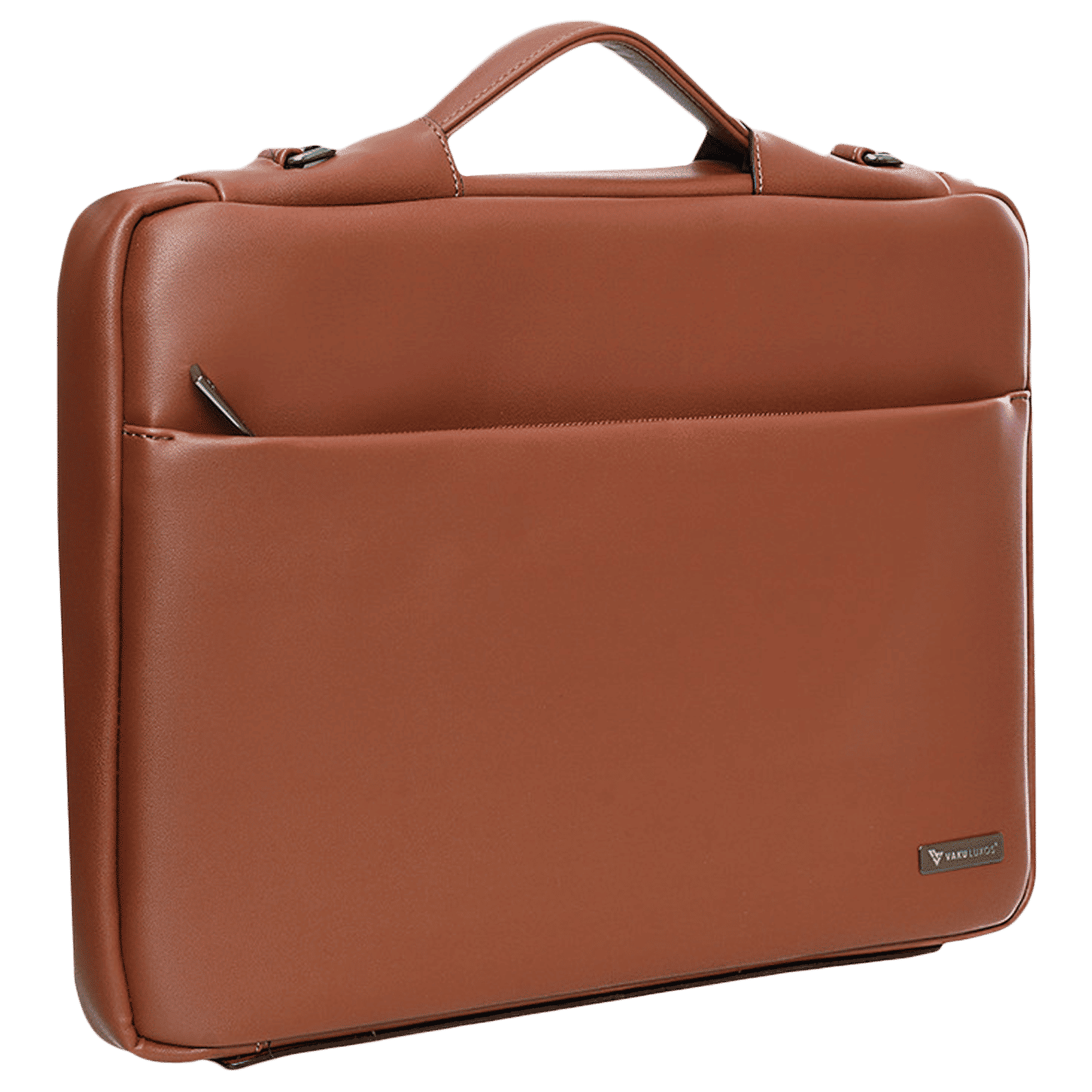 Dr. Vaku DA VALENCIA Vegan Leather Laptop Sleeve for 15.6 Inch Laptop (Water Resistant, Mustard)_4