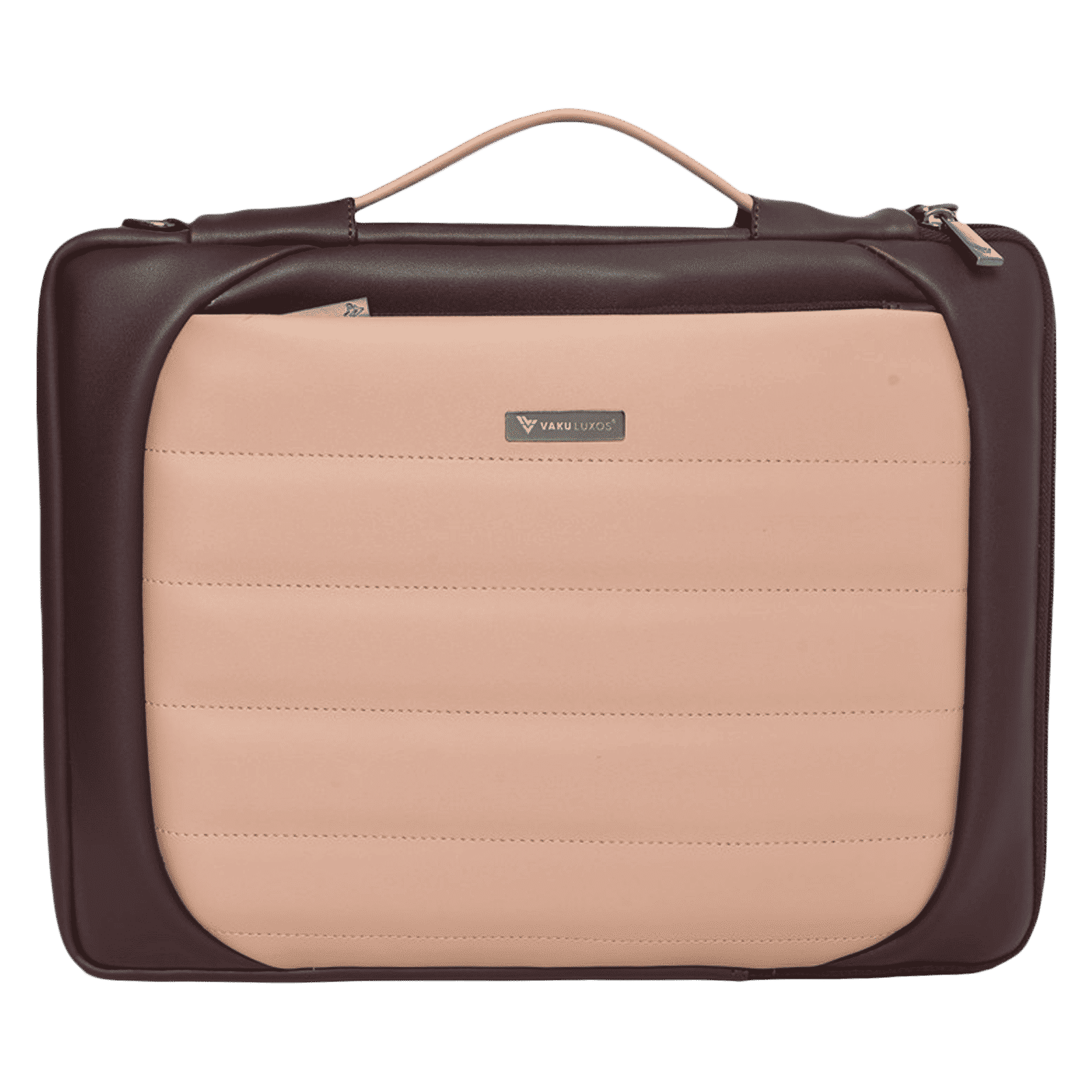 Dr. Vaku Lasa Chivelle Vegan Leather Laptop Sling Bag for 13 & 14 Inch Laptop (Water Resistant, Cherry/Pink)_1