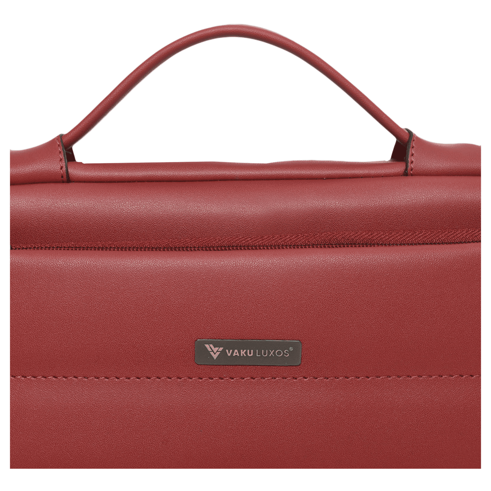 Dr. Vaku Lasa Chivelle Vegan Leather Laptop Sling Bag for 13 & 14 Inch Laptop (Water Resistant, Red)_4