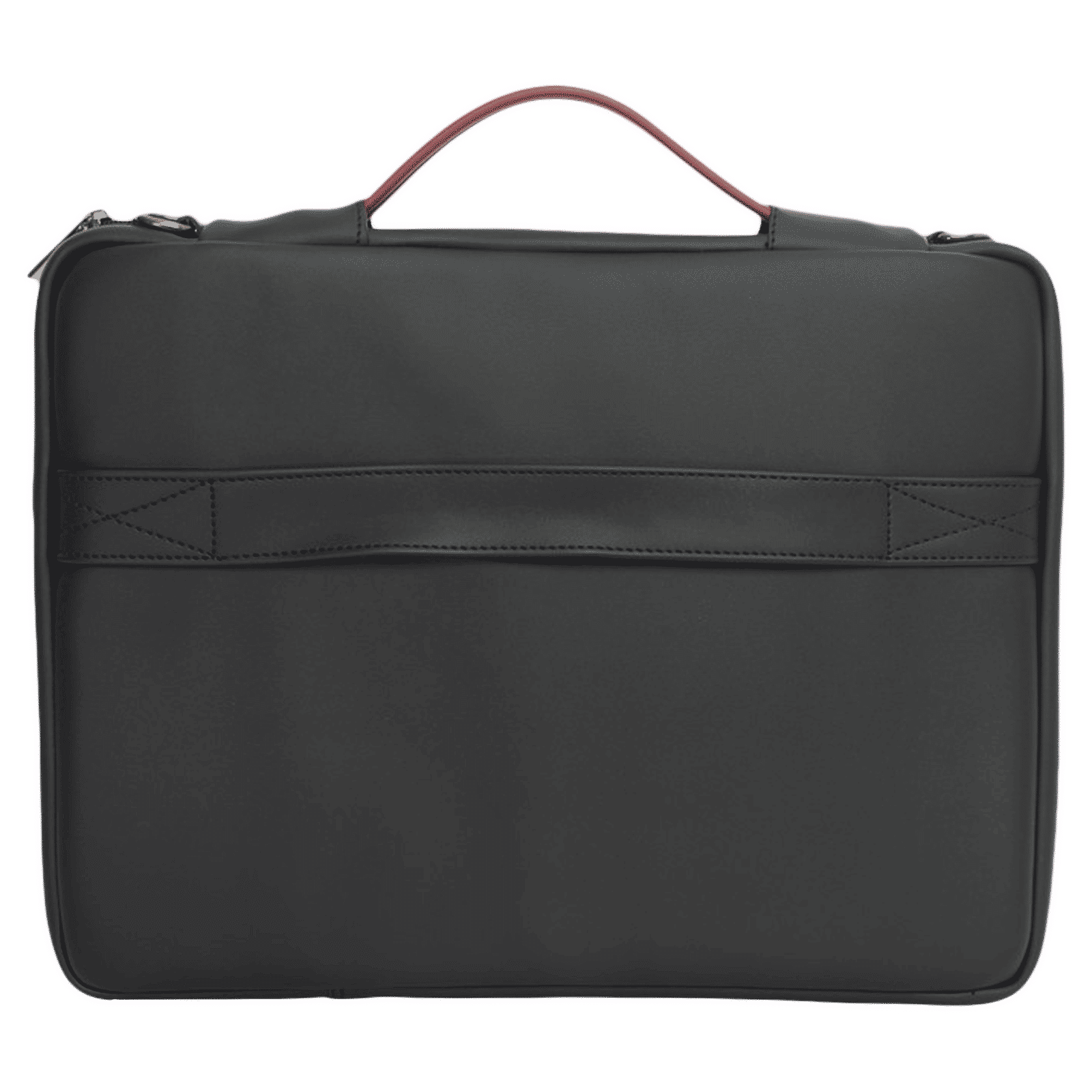 Dr. Vaku Lasa Chivelle Vegan Leather Laptop Sling Bag for 13 & 14 Inch Laptop (Water Resistant, Black/Red)_10