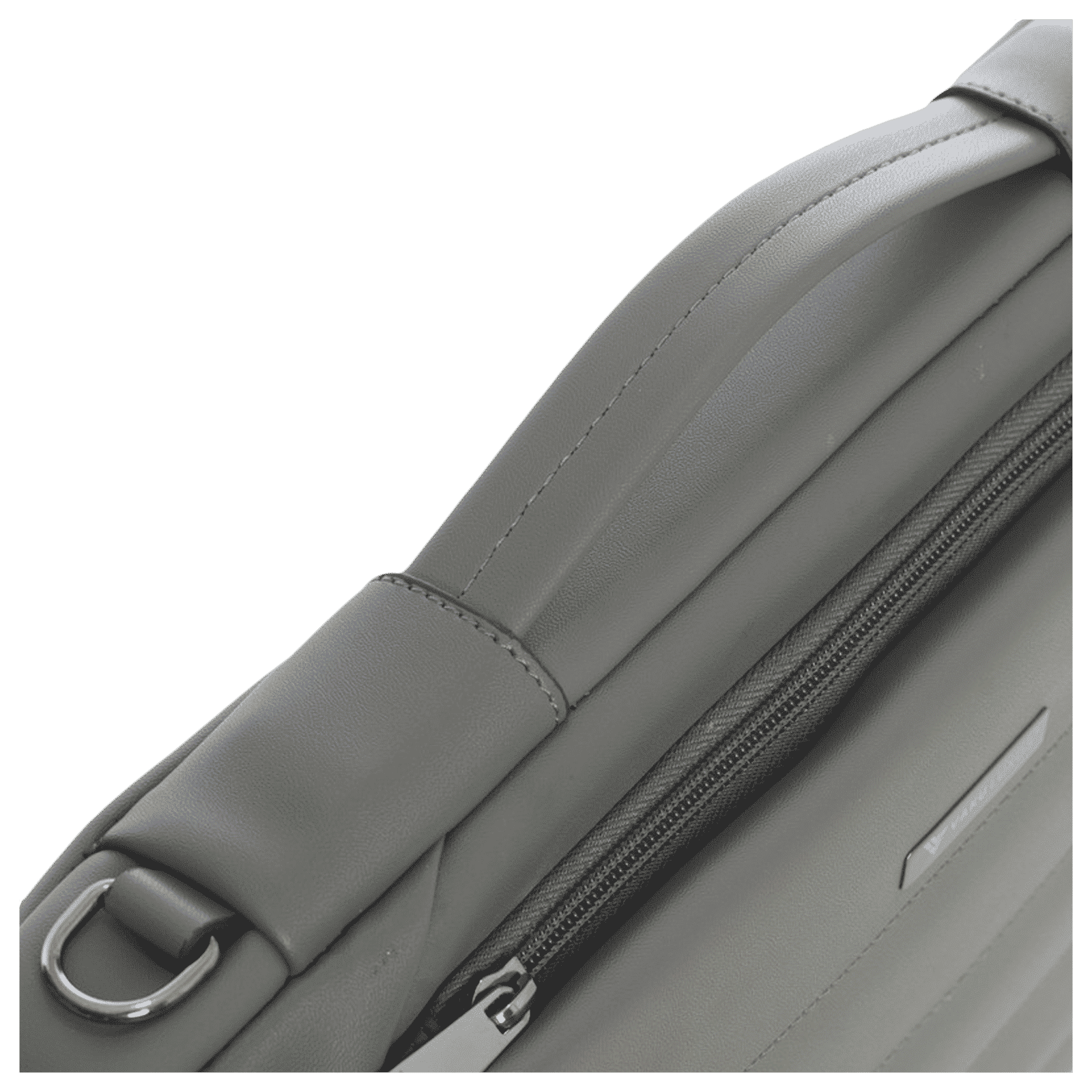 Dr. Vaku Lasa Chivelle Vegan Leather Laptop Sling Bag for 13 & 14 Inch Laptop (Water Resistant, Grey)_4