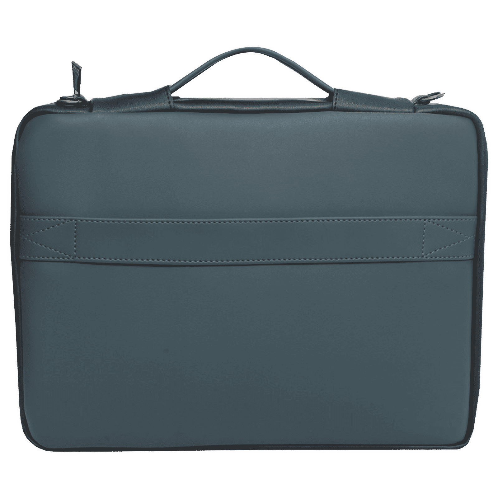 Dr. Vaku La Romani Polyurethane Leather Laptop Sling Bag for 14 Inch Laptop (Water Resistant, Blue/Black)_5