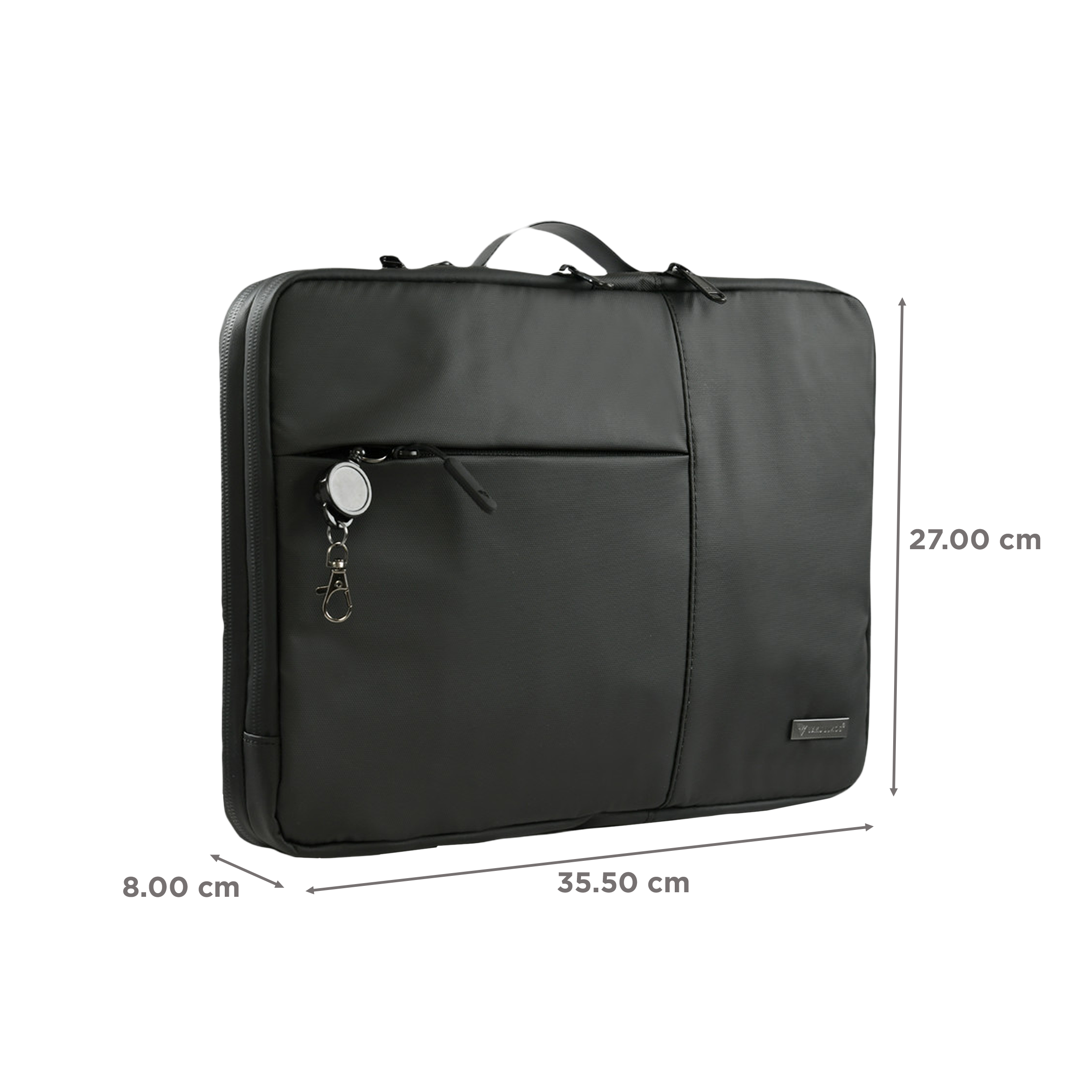 Dr. Vaku Vuitton Polyester Laptop Sleeve for 14 Inch Laptop (Water Repellent, Black)_2