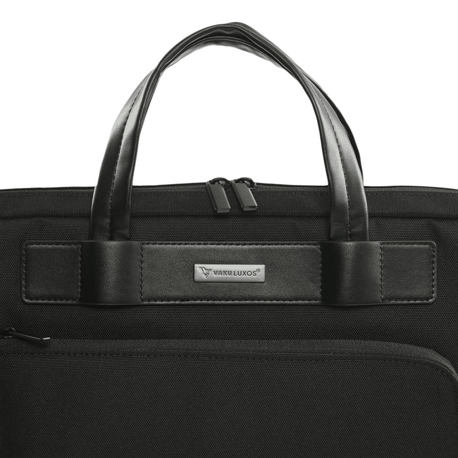 Dr. Vaku Mateo Series Polyester Fabric Laptop Sleeve for 14 Inch Laptop (6 L, Waterproof, Black)_6