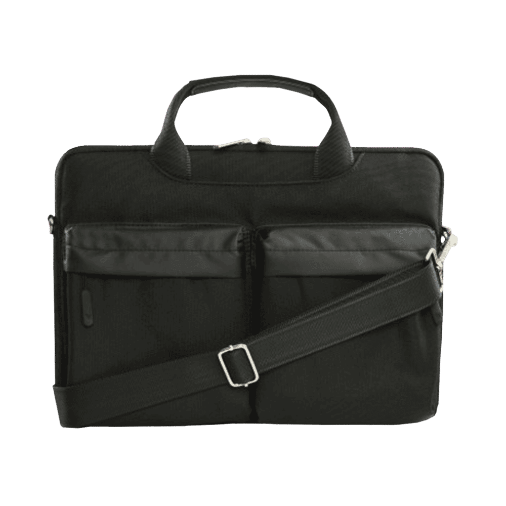 Dr. Vaku Vigor Series Polyester Fabric Laptop Sleeve for 14 Inch Laptop (6 L, Waterproof, Black)_7