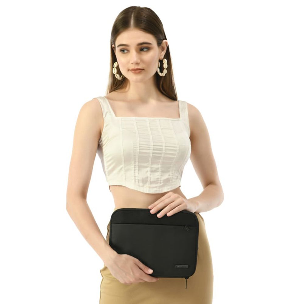 Vaku Travel Matte Leather, TPU Pouch for Apple iPad Tablets (Water Repellent, Black)_10