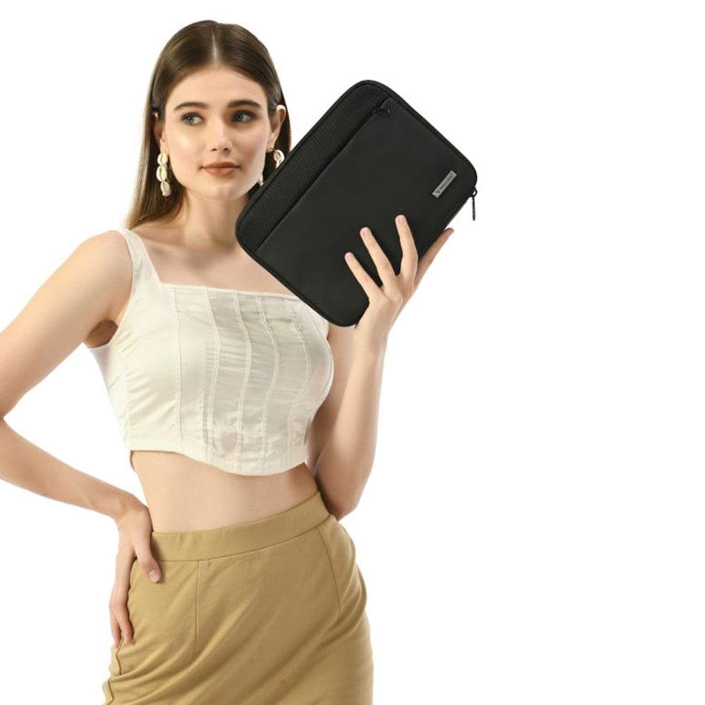 Vaku Travel Matte Leather, TPU Pouch for Apple iPad Tablets (Water Repellent, Black)_12