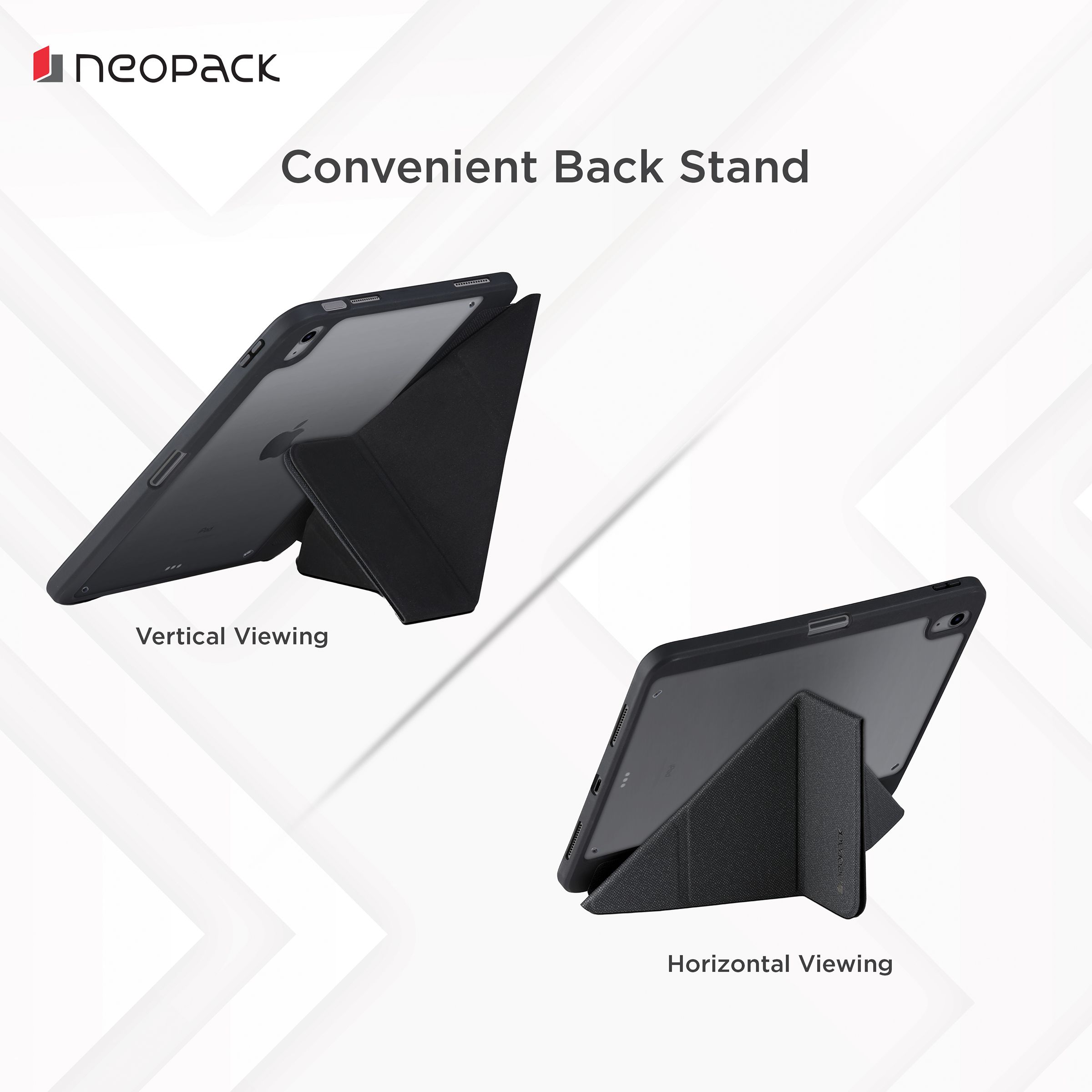 Neopack Alpha Polyurethane Back Case for Apple iPad (10th Gen) (With Pencil Holder, Black)_11