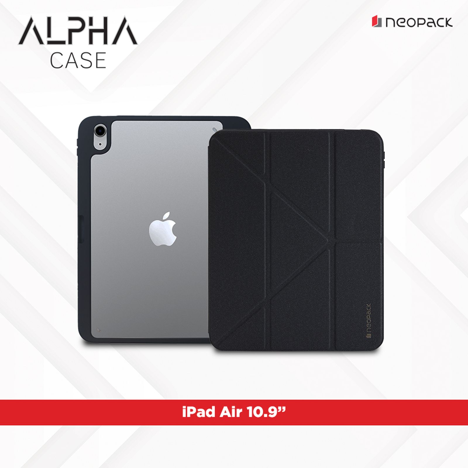 Neopack Alpha Polyurethane Back Case for Apple iPad (10th Gen) (With Pencil Holder, Black)_3