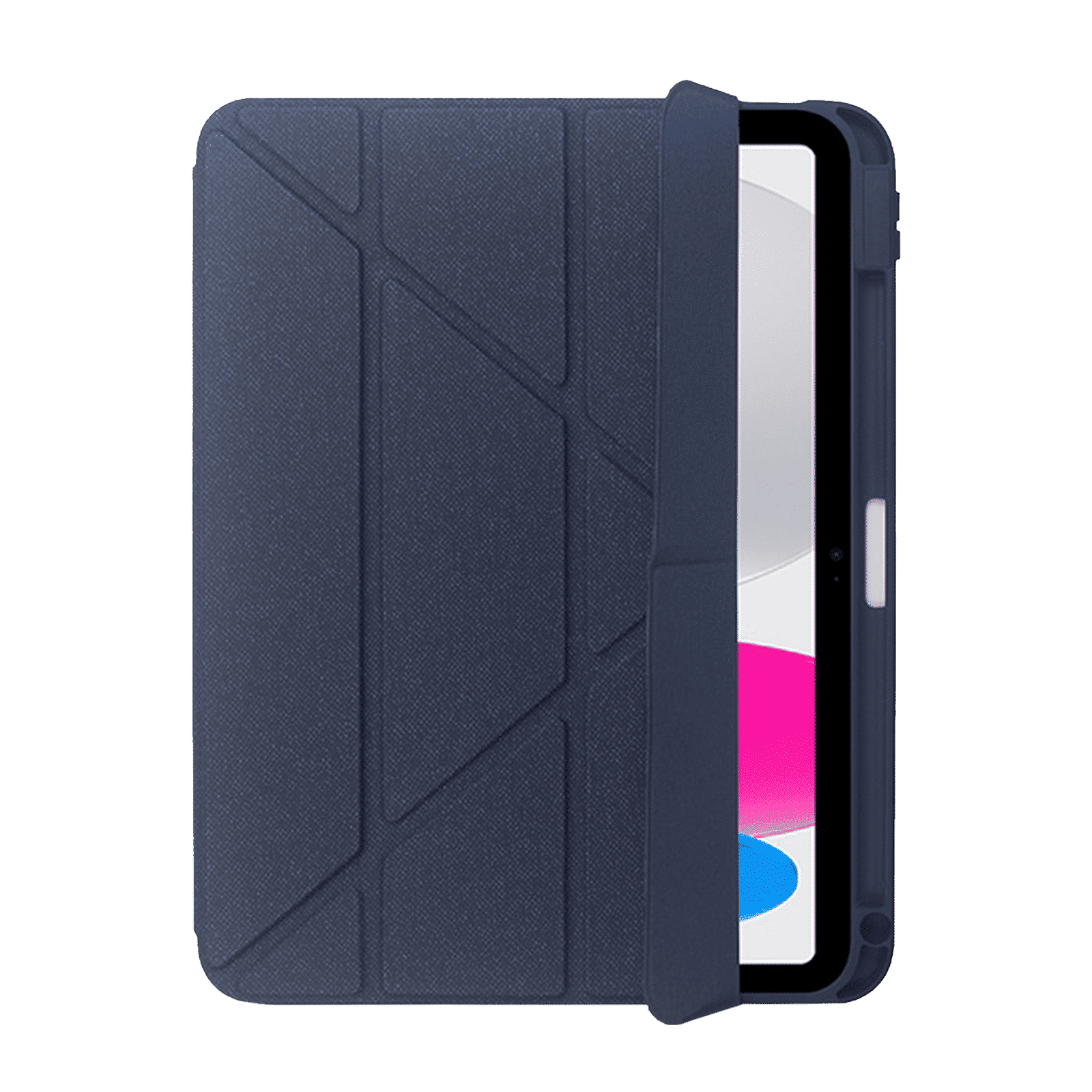 Neopack Alpha Polyurethane Back Case for Apple iPad (10th Gen) (With Pencil Holder, Navy Blue)_1