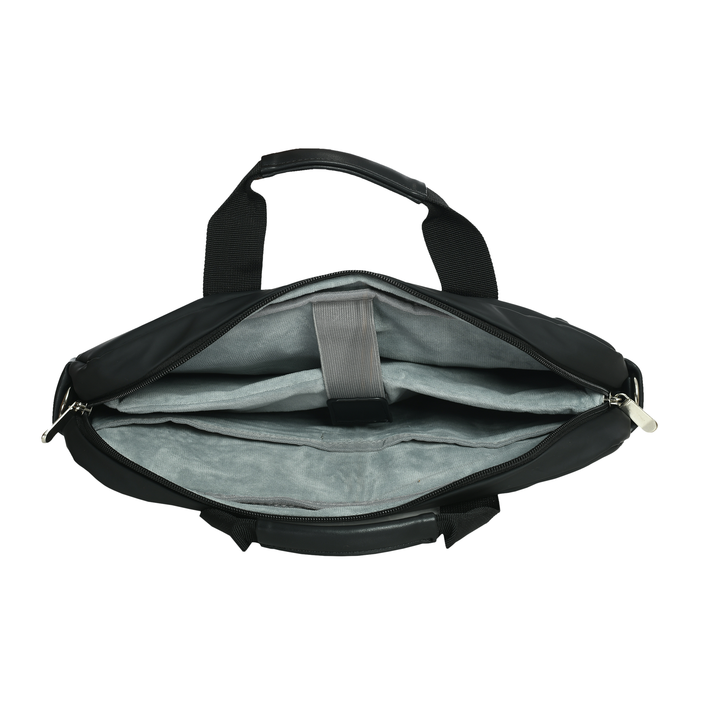 Dr. Vaku BRUSSO Polyester Laptop Sleeve for 13 & 14 Inch Laptop (Water Resistant, Black)_4