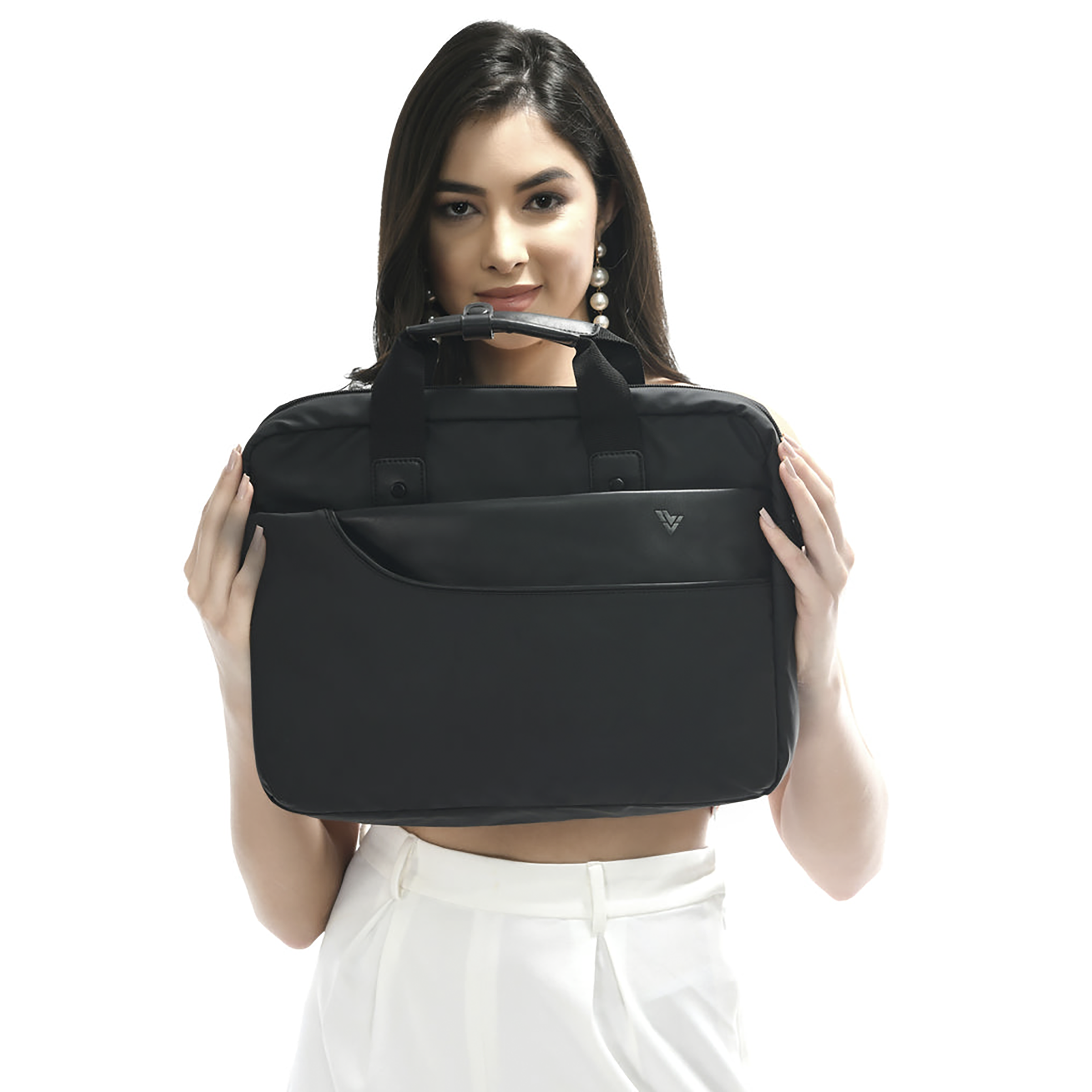 Dr. Vaku CALISTA Polyester Laptop Sling Bag for 13 & 14 Inch Laptop (Water Resistant, Black)_7