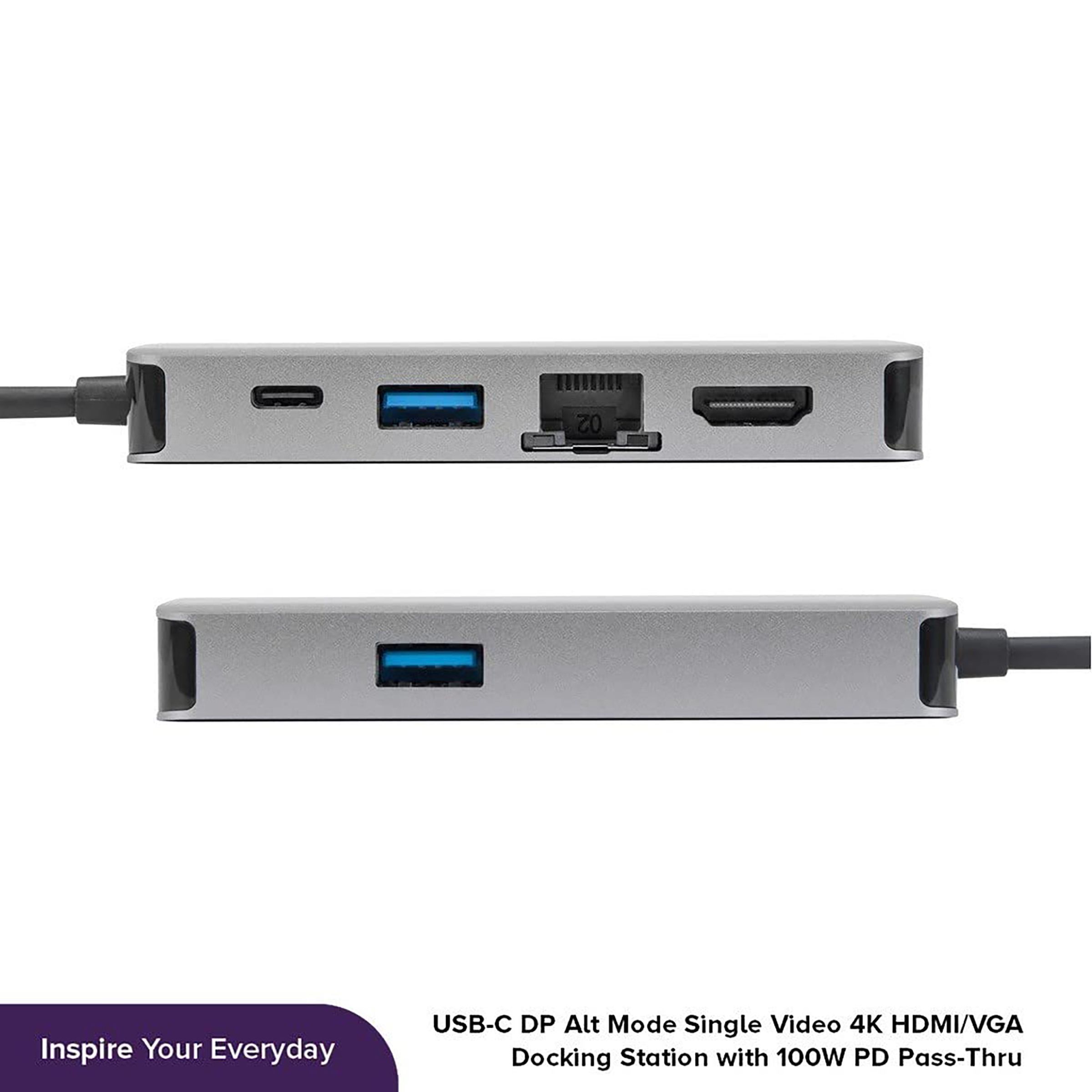 Dr. Vaku Ultron Rage 6-in-1 USB 3.0 Type C to USB Type C, USB 3.0 Type A, HDMI Type A, RJ45, VGA Port Docking Station (Heat Dissipation Technology, Grey)_6