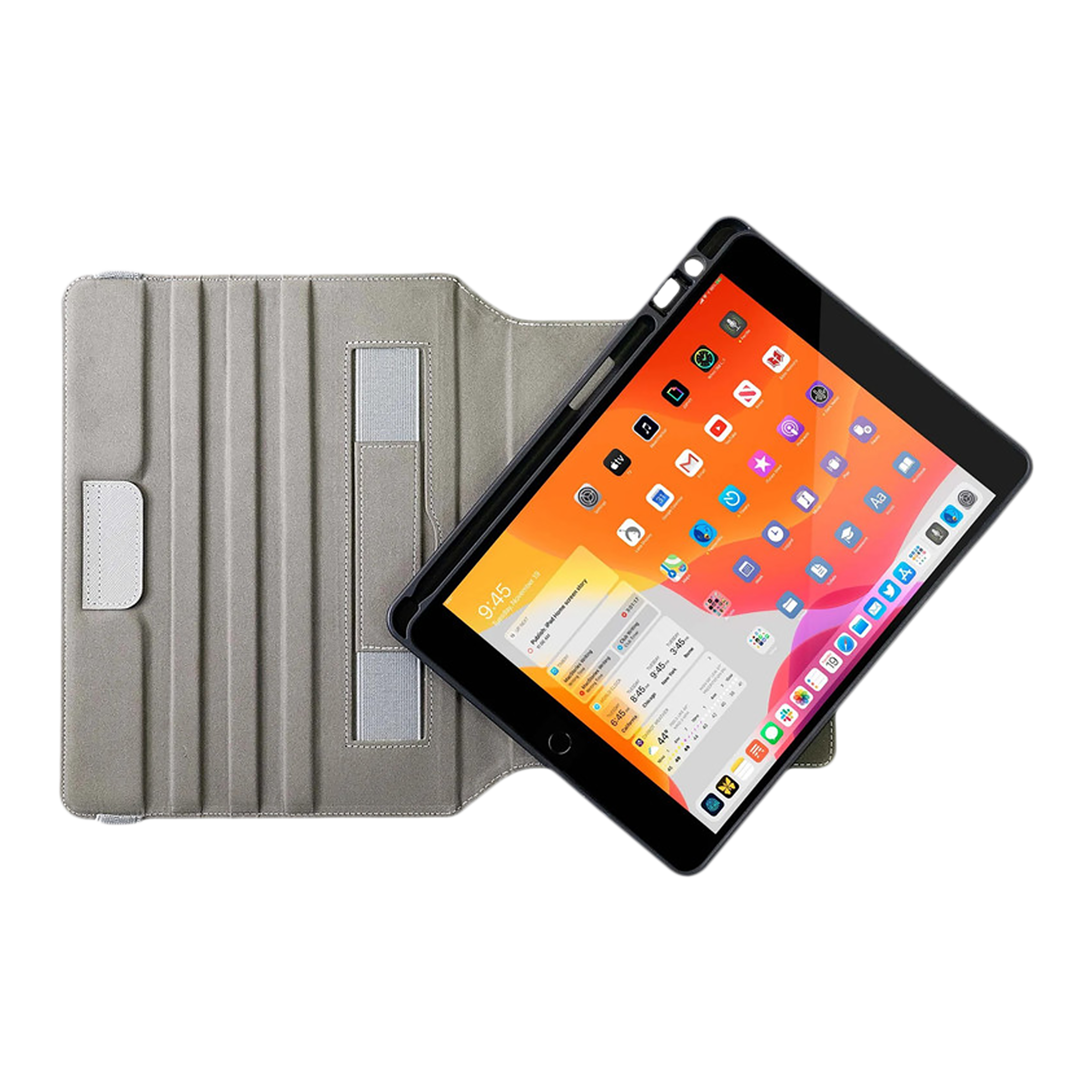 VAKU LUXOS TUNGSTEN TPU Flip Cover for Apple iPad Pro 11 Inch (Built-in Pencil Holder, Black)_1