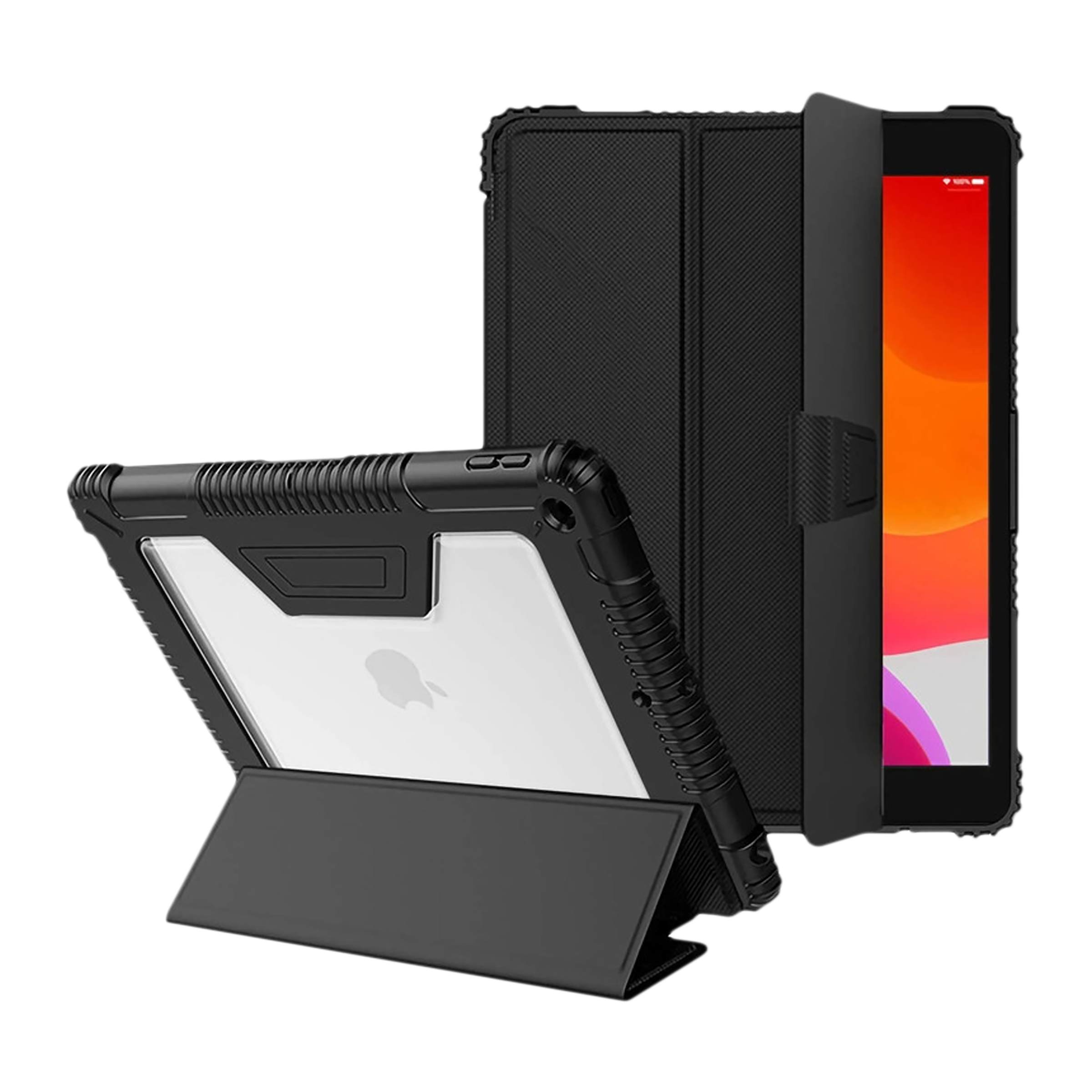 VAKU LUXOS Stalwart TPU & Leather Back Case For Apple iPad Pro 11 Inch, iPad Air 10.9 Inch with Smart Tri-Fold Pencil Holder (Magnetic Connection, Black)_1