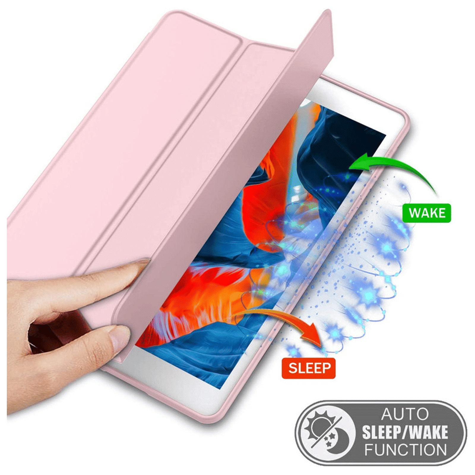 Vaku Stallion Series Microfiber Flip Cover for Apple iPad 10.2 Inch (7th, 8th, 9th Gen) (Built-in Pencil Holder, Pink) Vaku Stallion Series Microfiber Flip Cover for Apple iPad 10.2 Inch (7th, 8th, 9th Gen) (Built-in Pencil Holder, Pink)_3