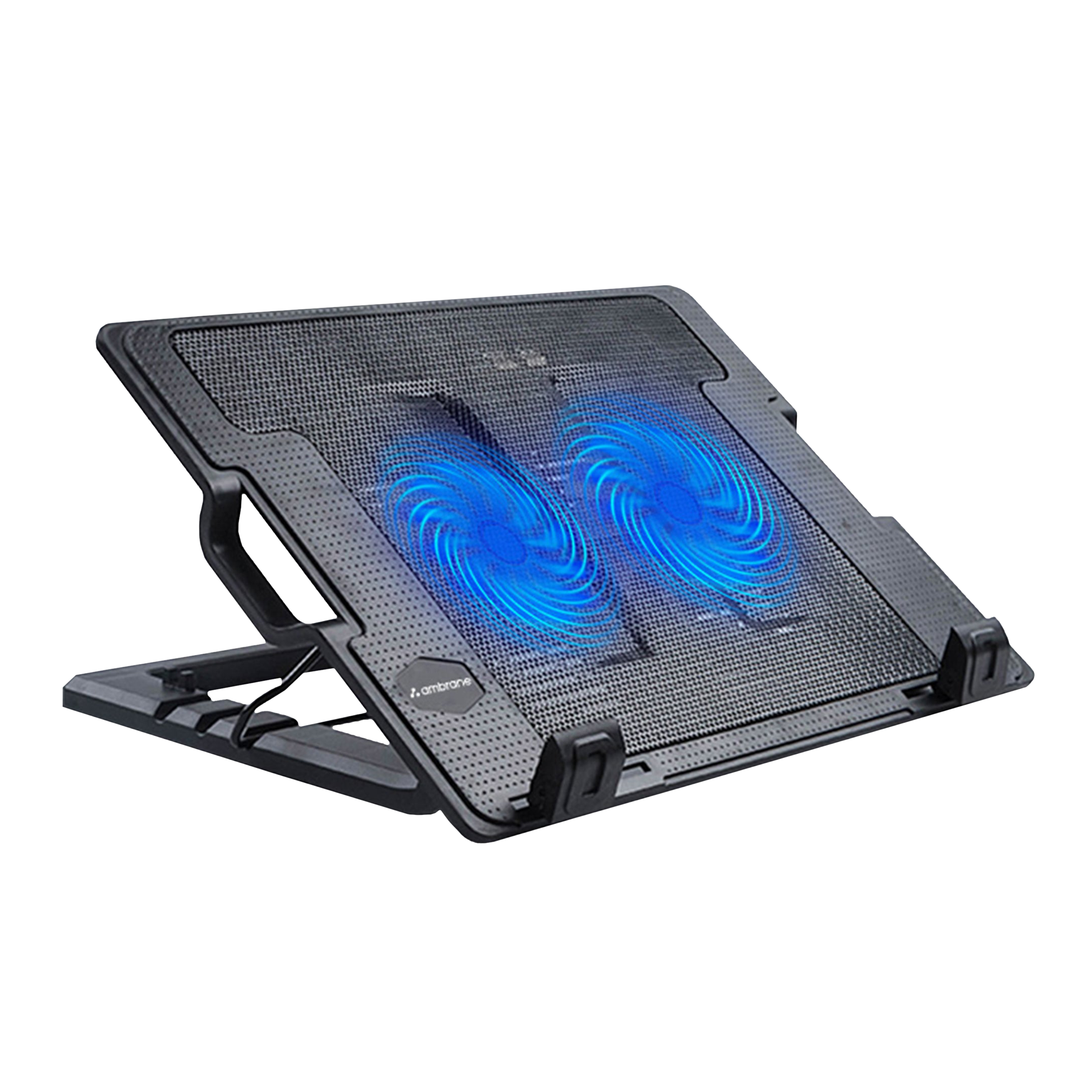ambrane ChillPad Stand with Cooling Fan for 15.6 inch Laptops (Adjustable Height and Angles, Black)_1