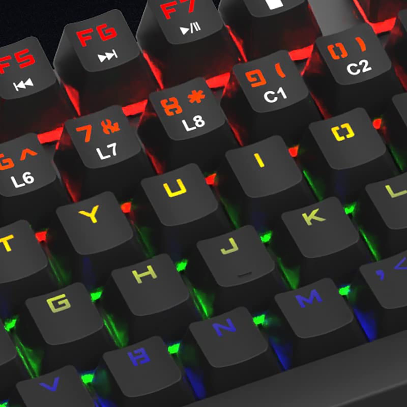 LAPCARE Champ LGK-105 Wired Gaming Keyboard with Backlit Keys (Spillproof, Black)_7