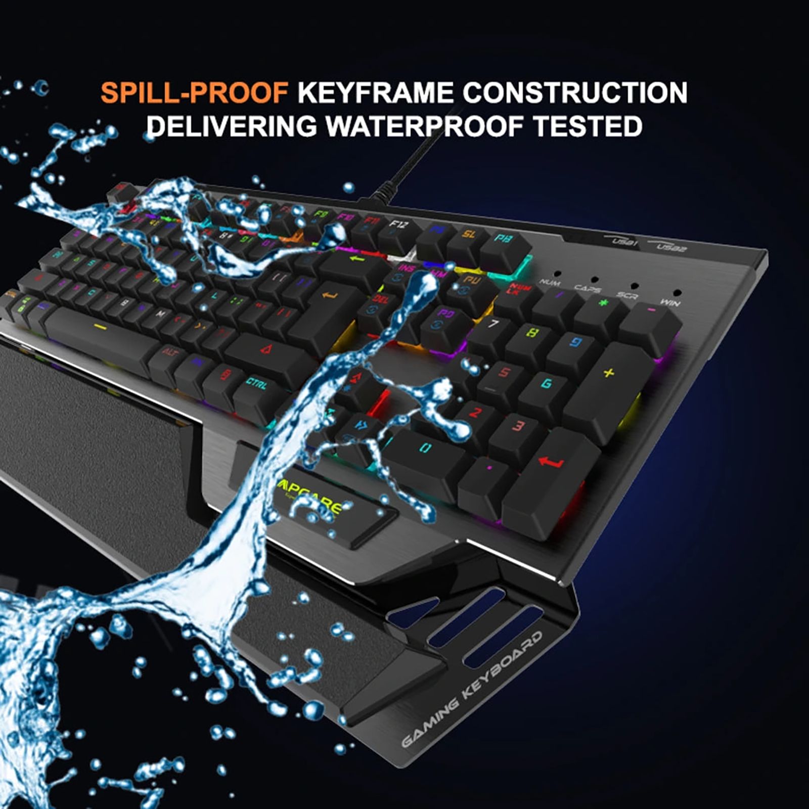 LAPCARE Champ LGK-108 Wired Gaming Keyboard with Backlit Keys (Waterproof, Black)_8