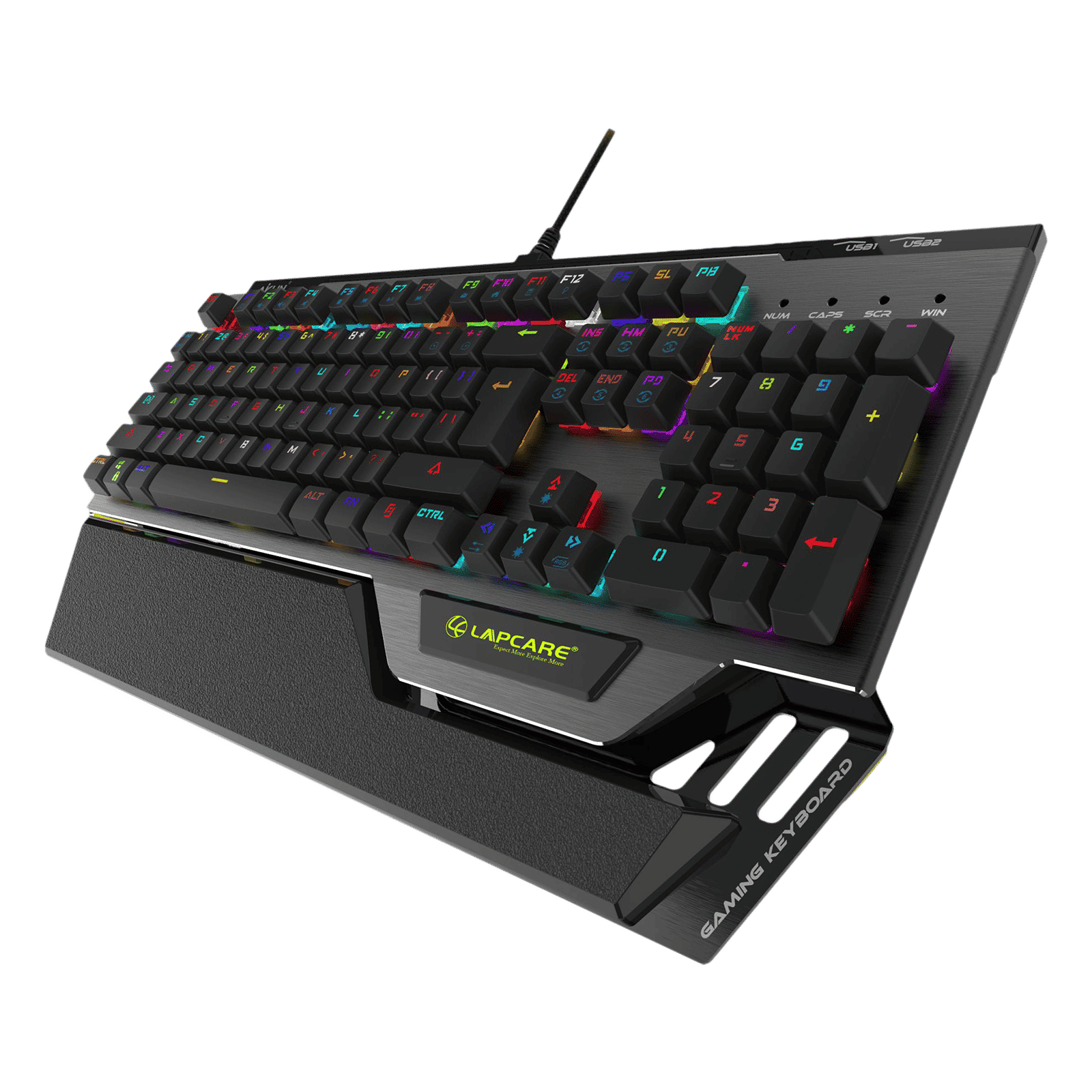 LAPCARE Champ LGK-108 Wired Gaming Keyboard with Backlit Keys (Waterproof, Black)_4