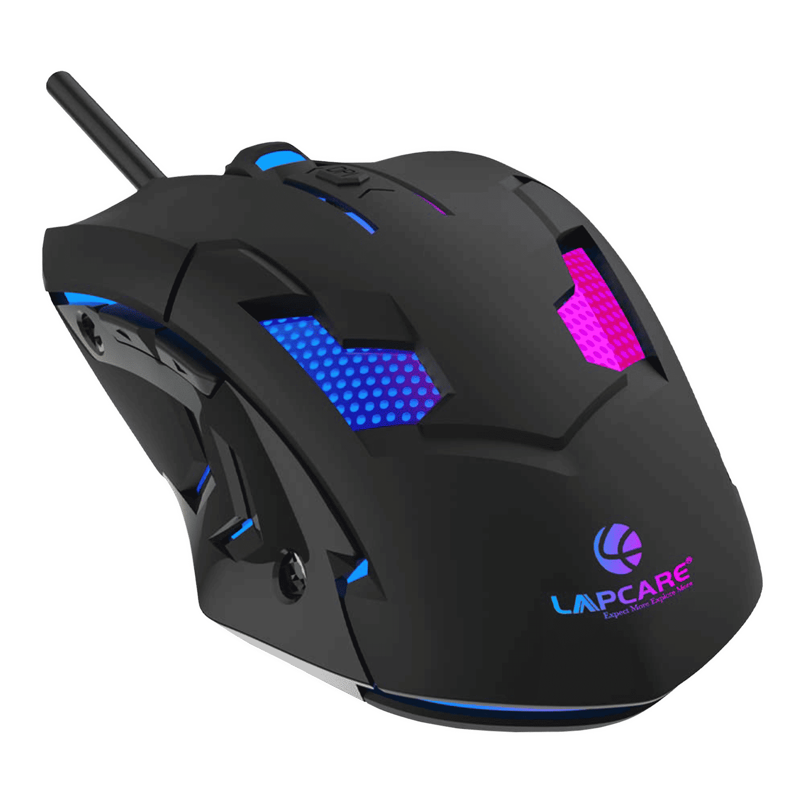 LAPCARE Champ LGM-100 Wired Gaming Mouse (3600 DPI Adjustable, Ergonomic Design, Black) LAPCARE Champ LGM-100 Wired Gaming Mouse (3600 DPI Adjustable, Ergonomic Design, Black)_1