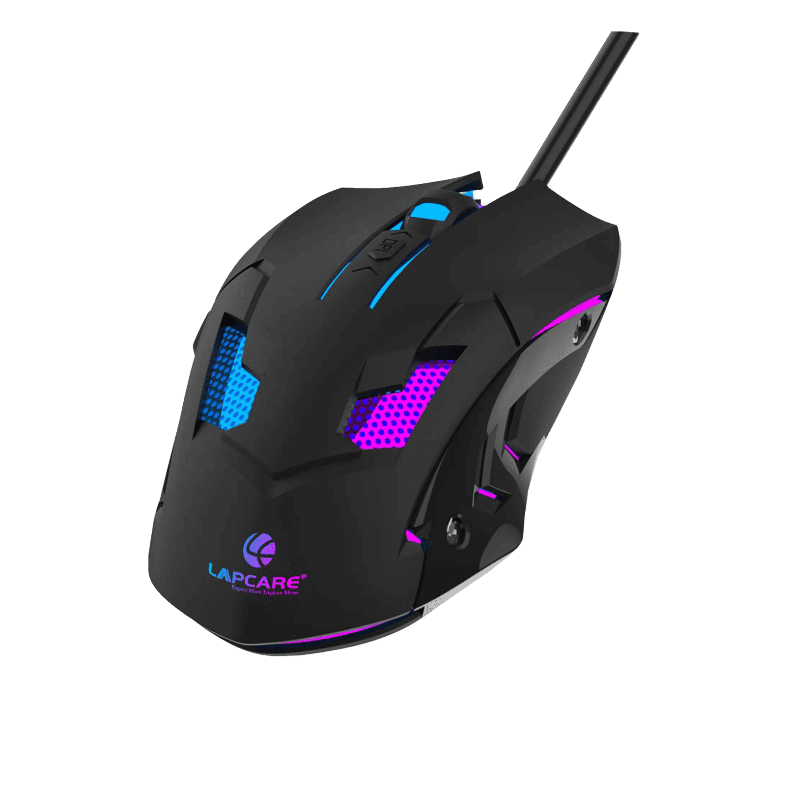 LAPCARE Champ LGM-100 Wired Gaming Mouse (3600 DPI Adjustable, Ergonomic Design, Black) LAPCARE Champ LGM-100 Wired Gaming Mouse (3600 DPI Adjustable, Ergonomic Design, Black)_2