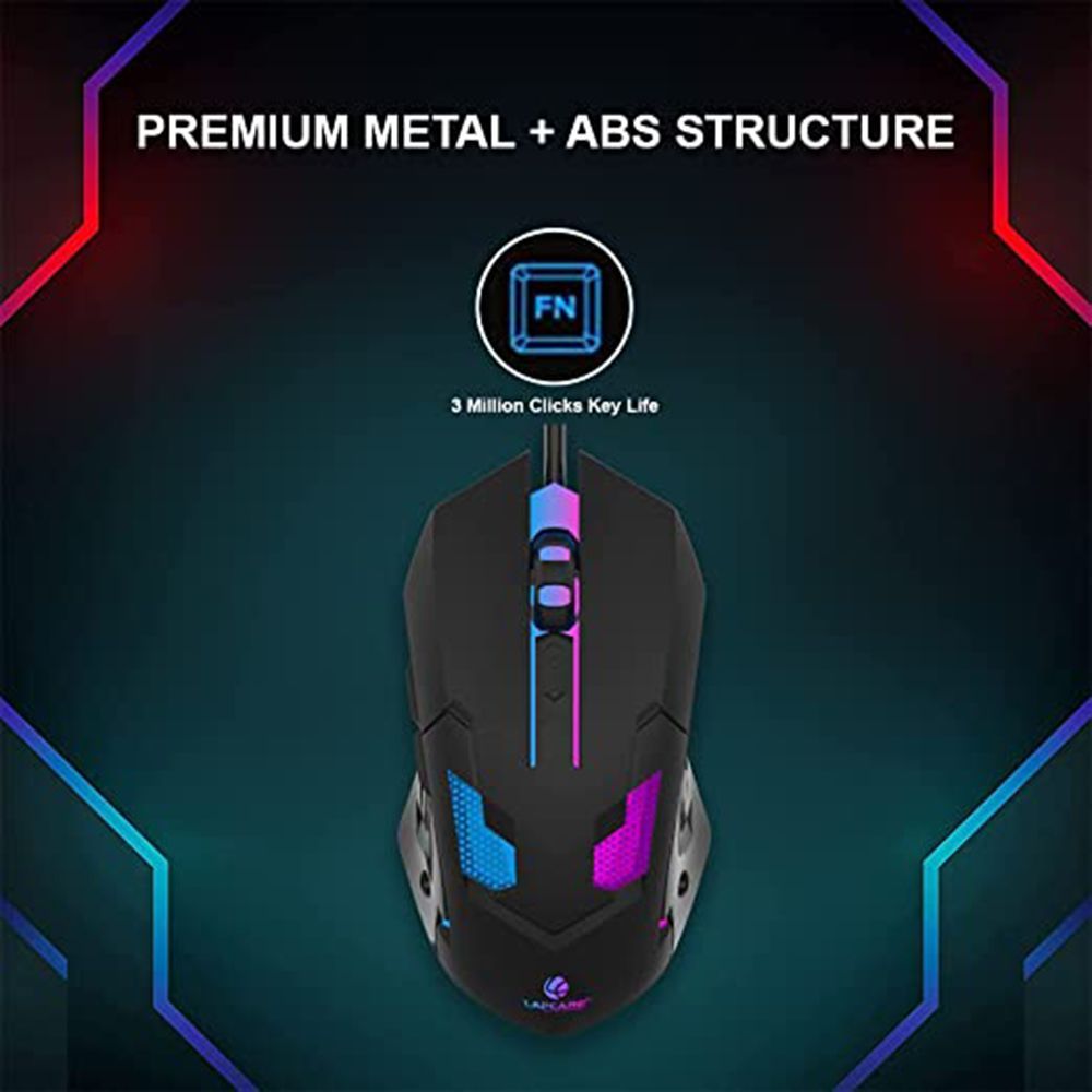 LAPCARE Champ LGM-100 Wired Gaming Mouse (3600 DPI Adjustable, Ergonomic Design, Black) LAPCARE Champ LGM-100 Wired Gaming Mouse (3600 DPI Adjustable, Ergonomic Design, Black)_3