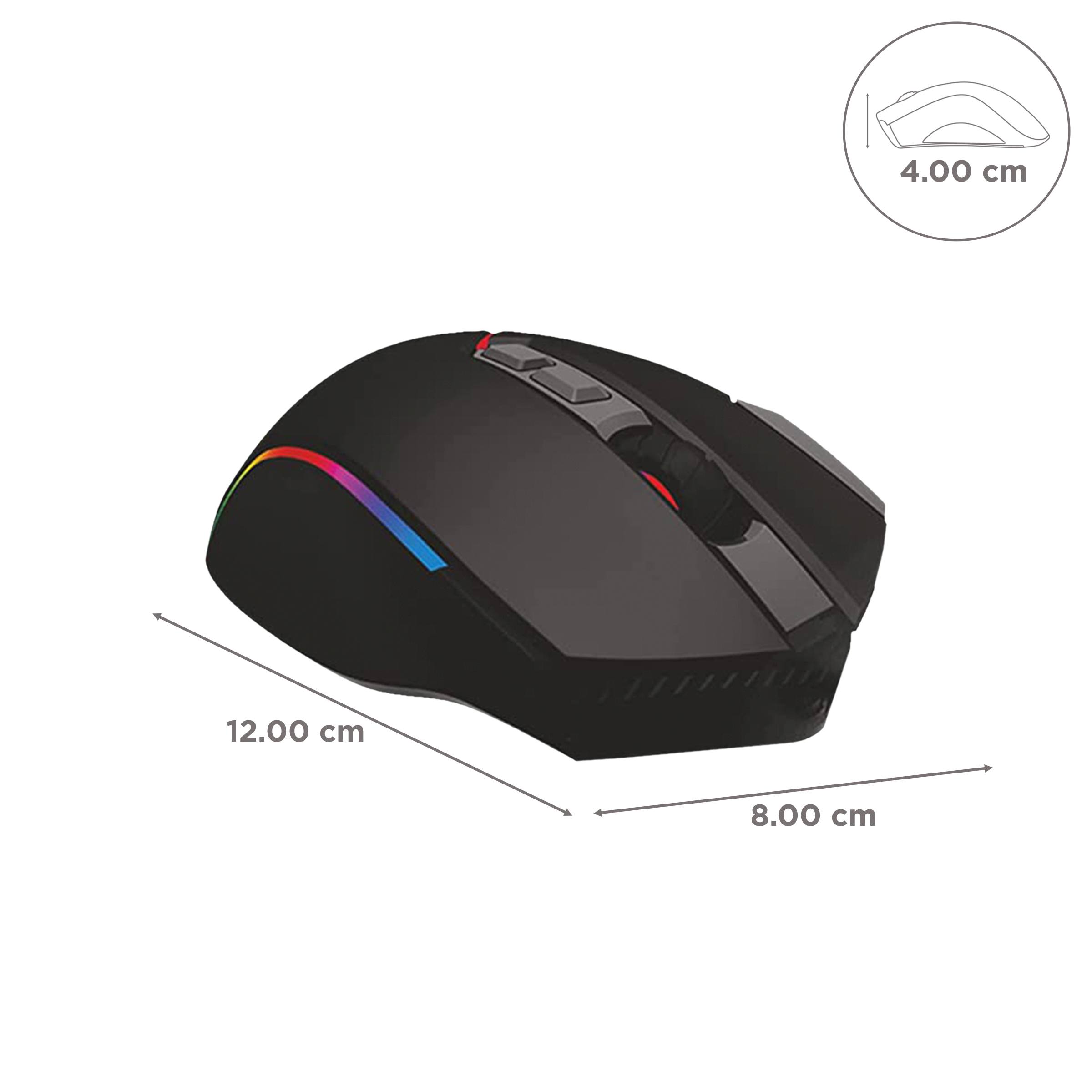 LAPCARE Champ LGM-108 Wired Optical Gaming Mouse (7200 DPI, Ergonomic Design, Black) LAPCARE Champ LGM-108 Wired Optical Gaming Mouse (7200 DPI, Ergonomic Design, Black)_3